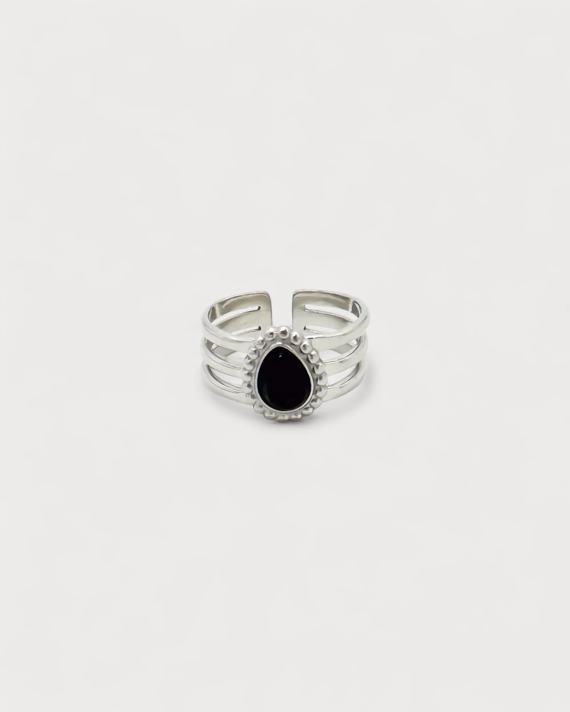 Menthe - Ring - Natural Stone - Stainless Steel - Adjustable - Image 9