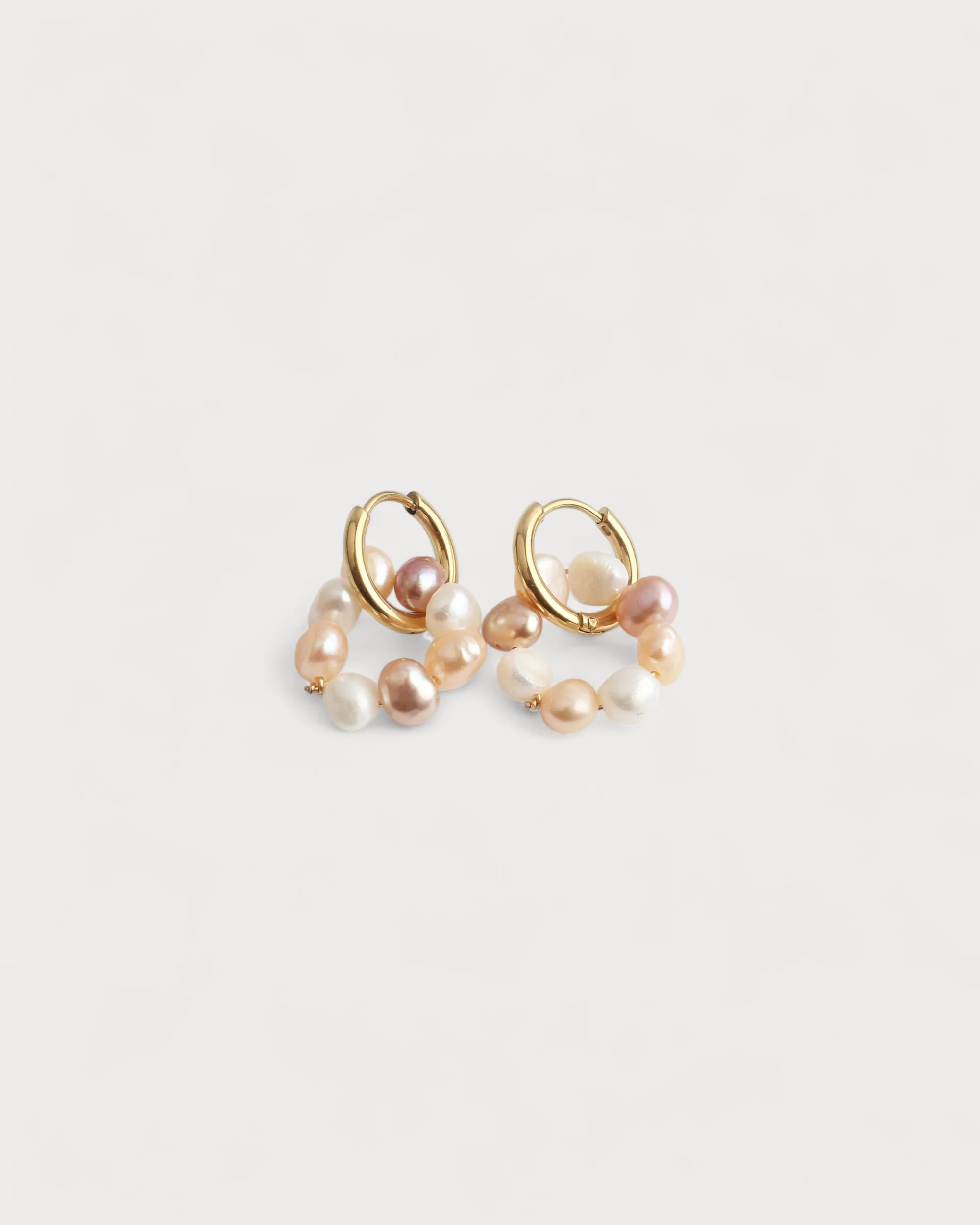 Mix Of Pearls - Earrings - Stainless Steel