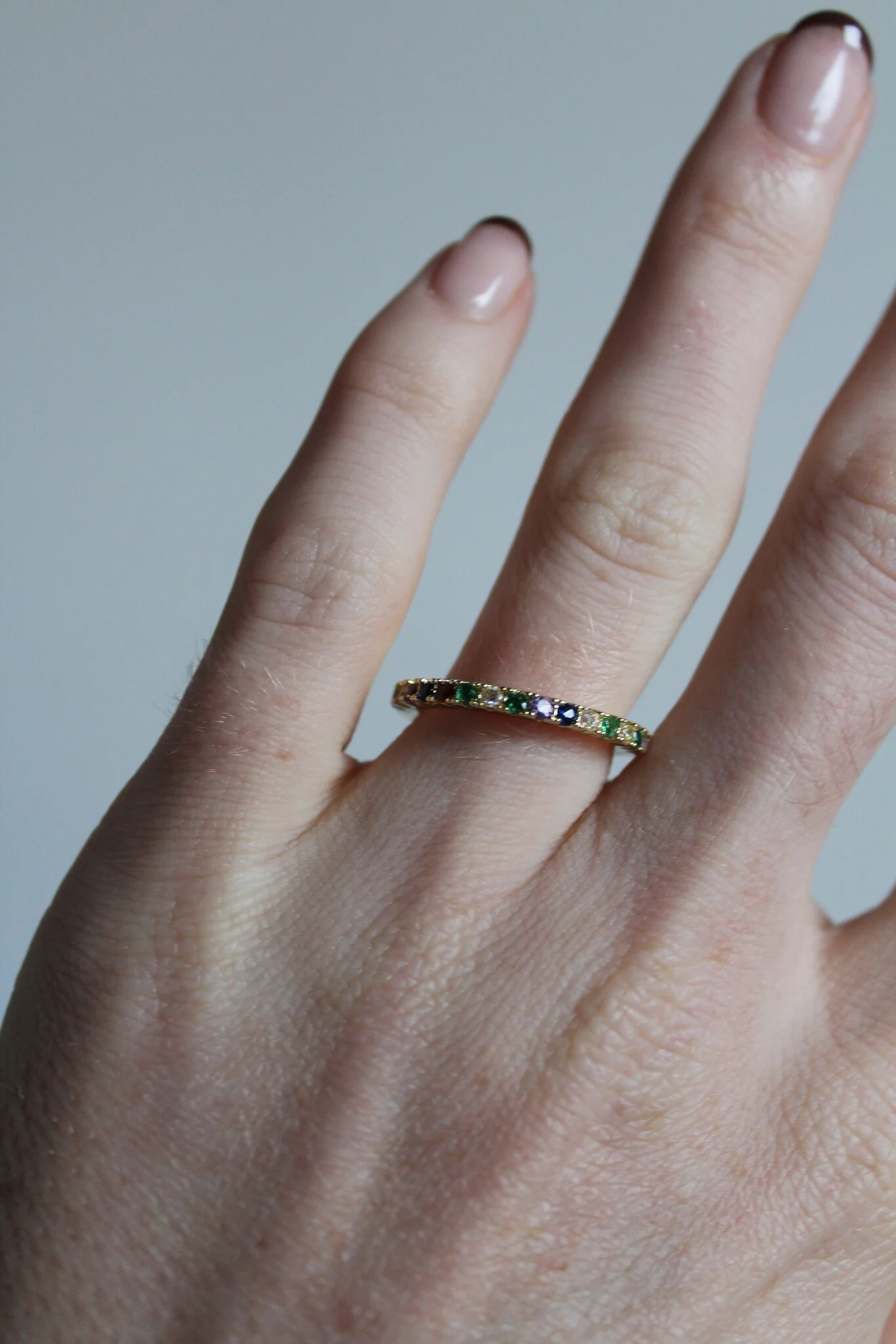 Multicolor Strass - Ring - Stainless Steel - Adjustable - Image 2