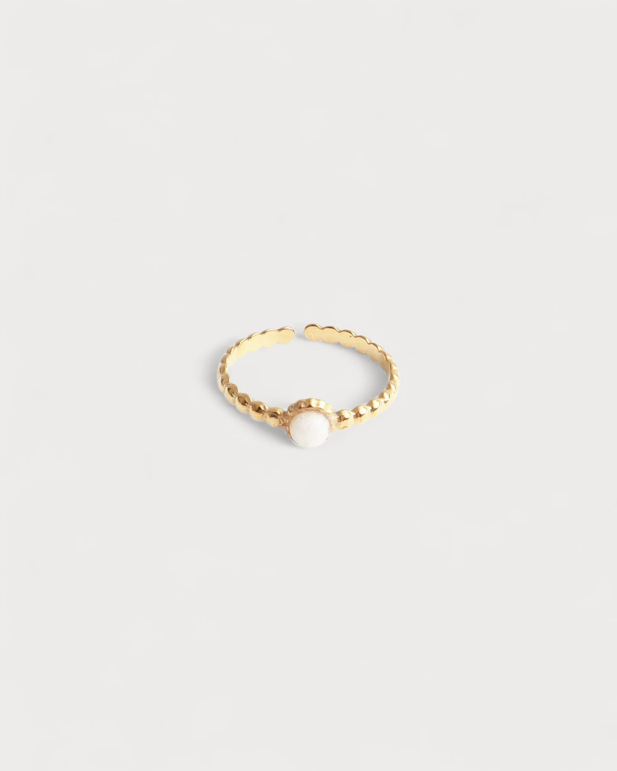 Nadine - Ring - Stainless Steel - Adjustable - Natural Stone - Image 17