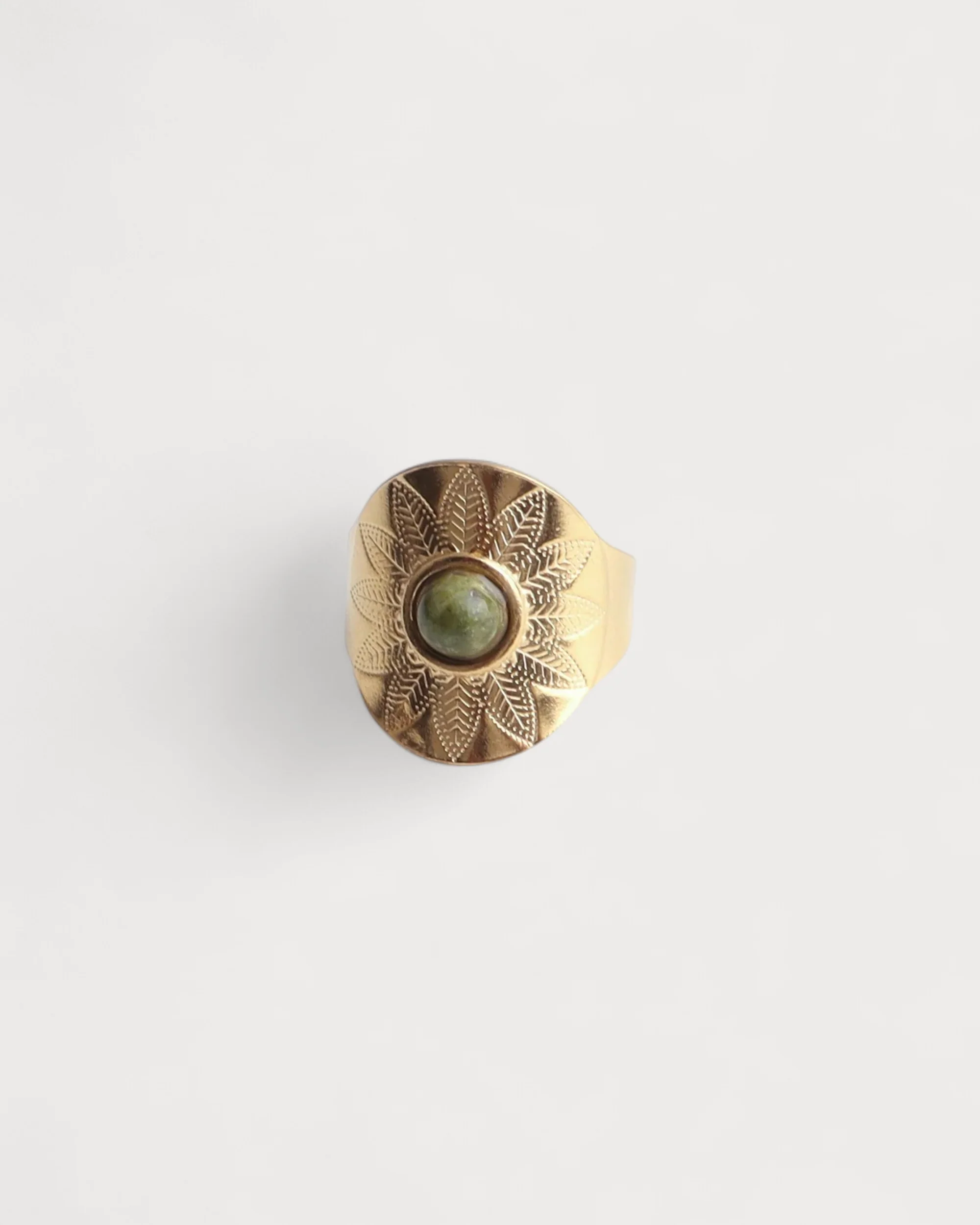 Nanne - Ring - Natural Stone - Stainless Steel - Adjustable - Image 3