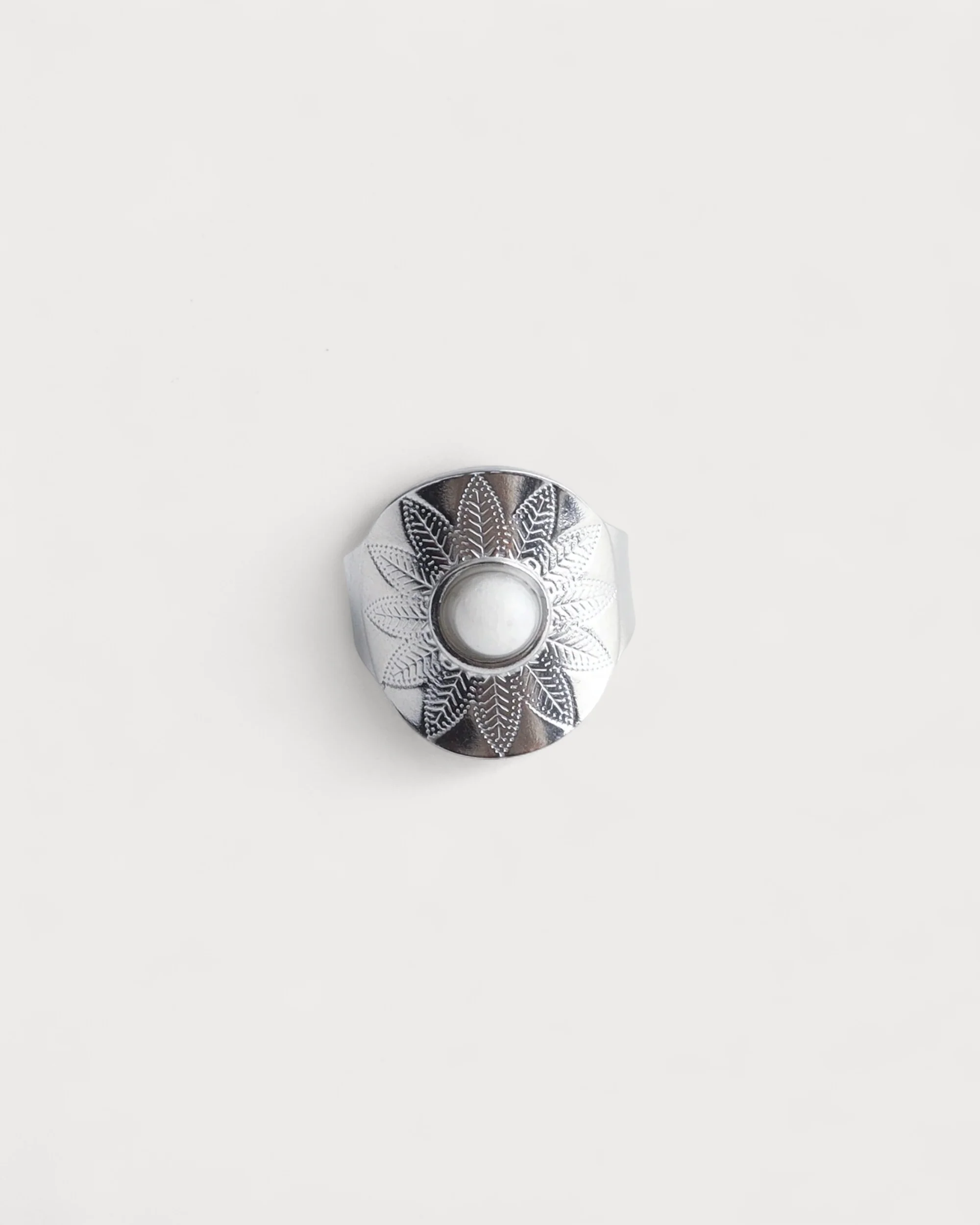Nanne - Ring - Natural Stone - Stainless Steel - Adjustable - Image 6