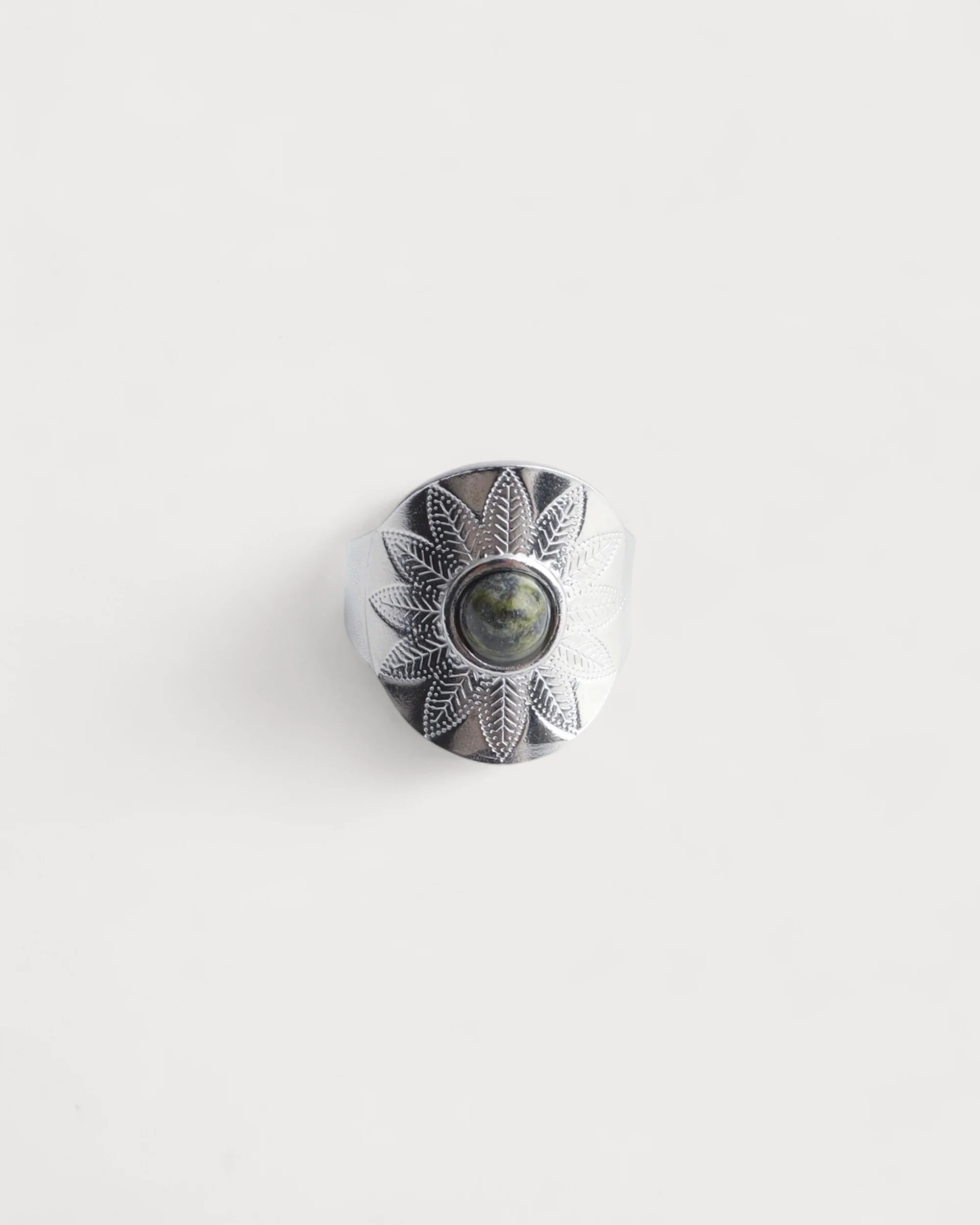 Nanne - Ring - Natural Stone - Stainless Steel - Adjustable - Image 8