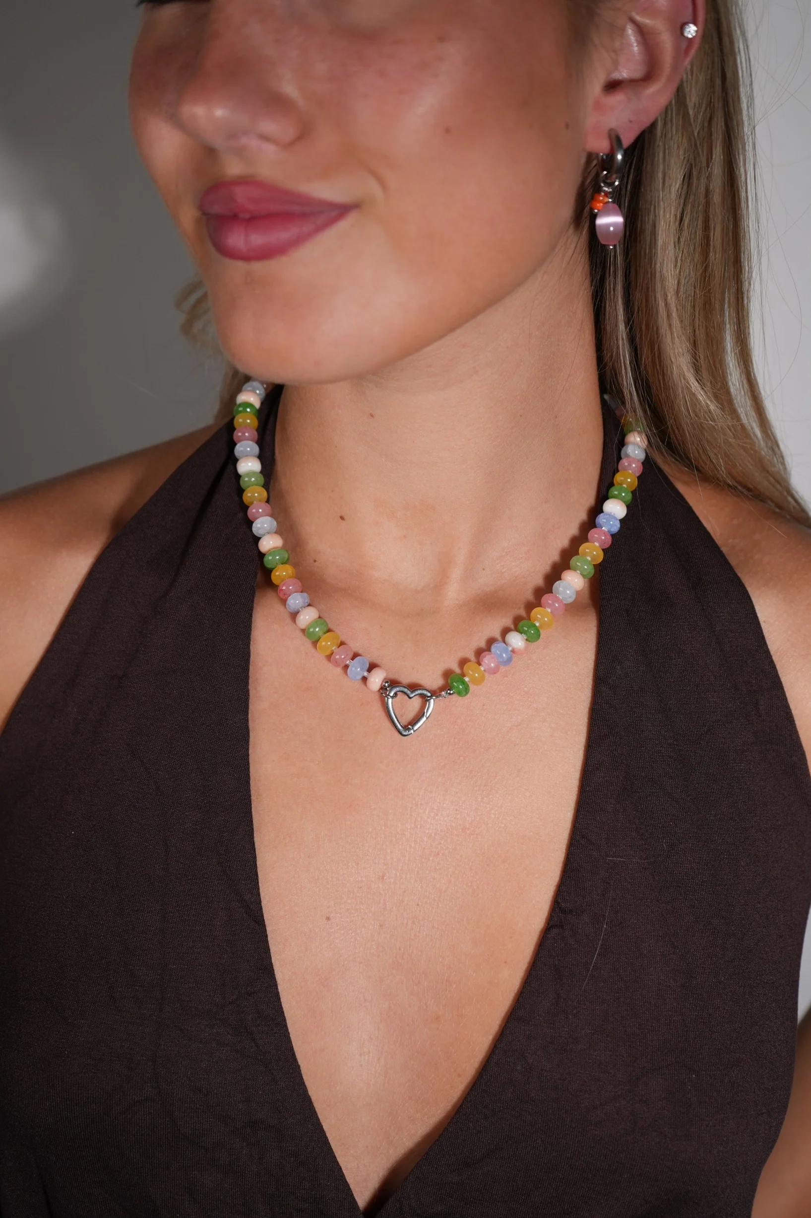 Nina - Necklace - Natural Stone - Stainless Steel - Image 4