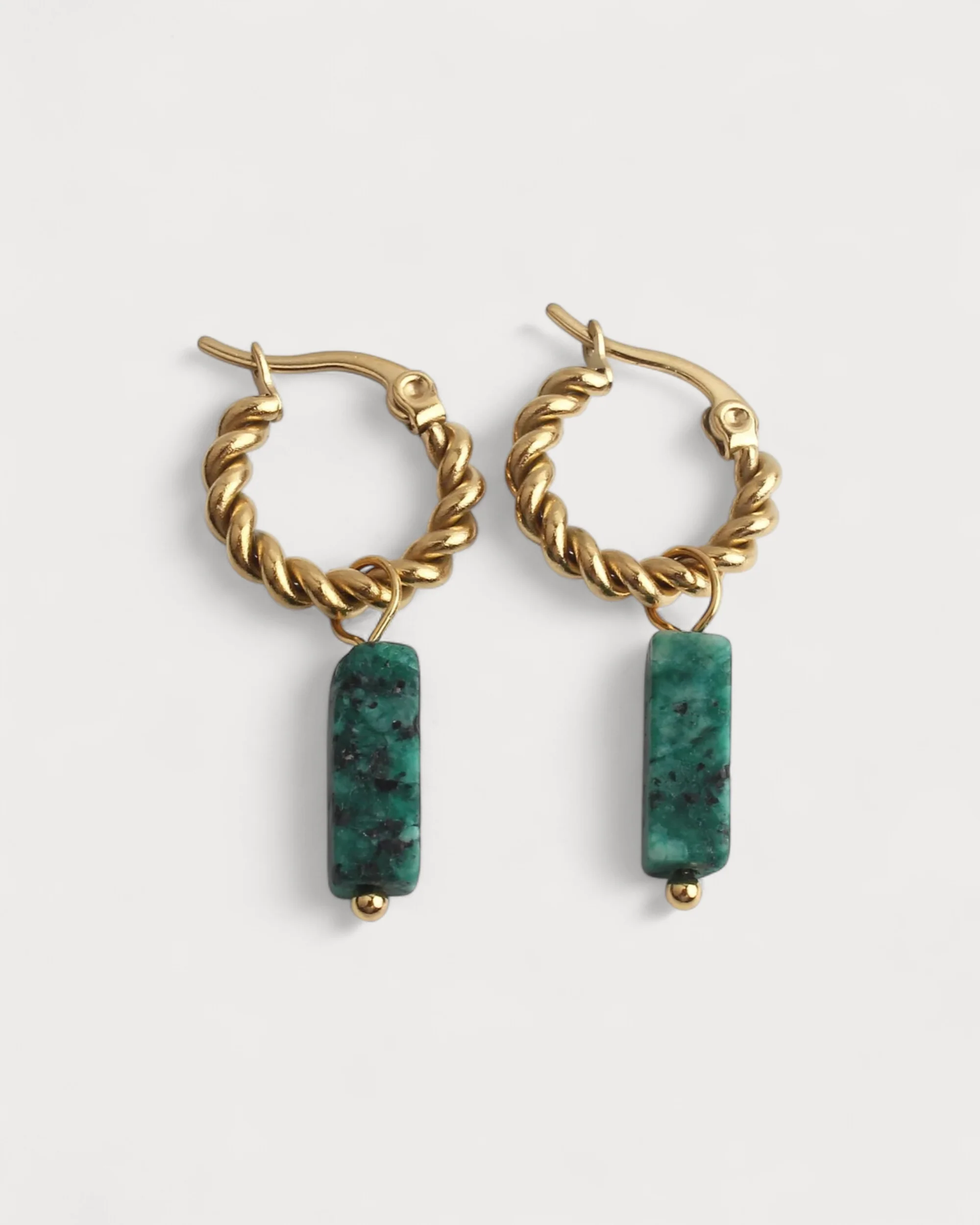 Odilia - Earrings - Natural Stone - Stainless Steel - Image 3