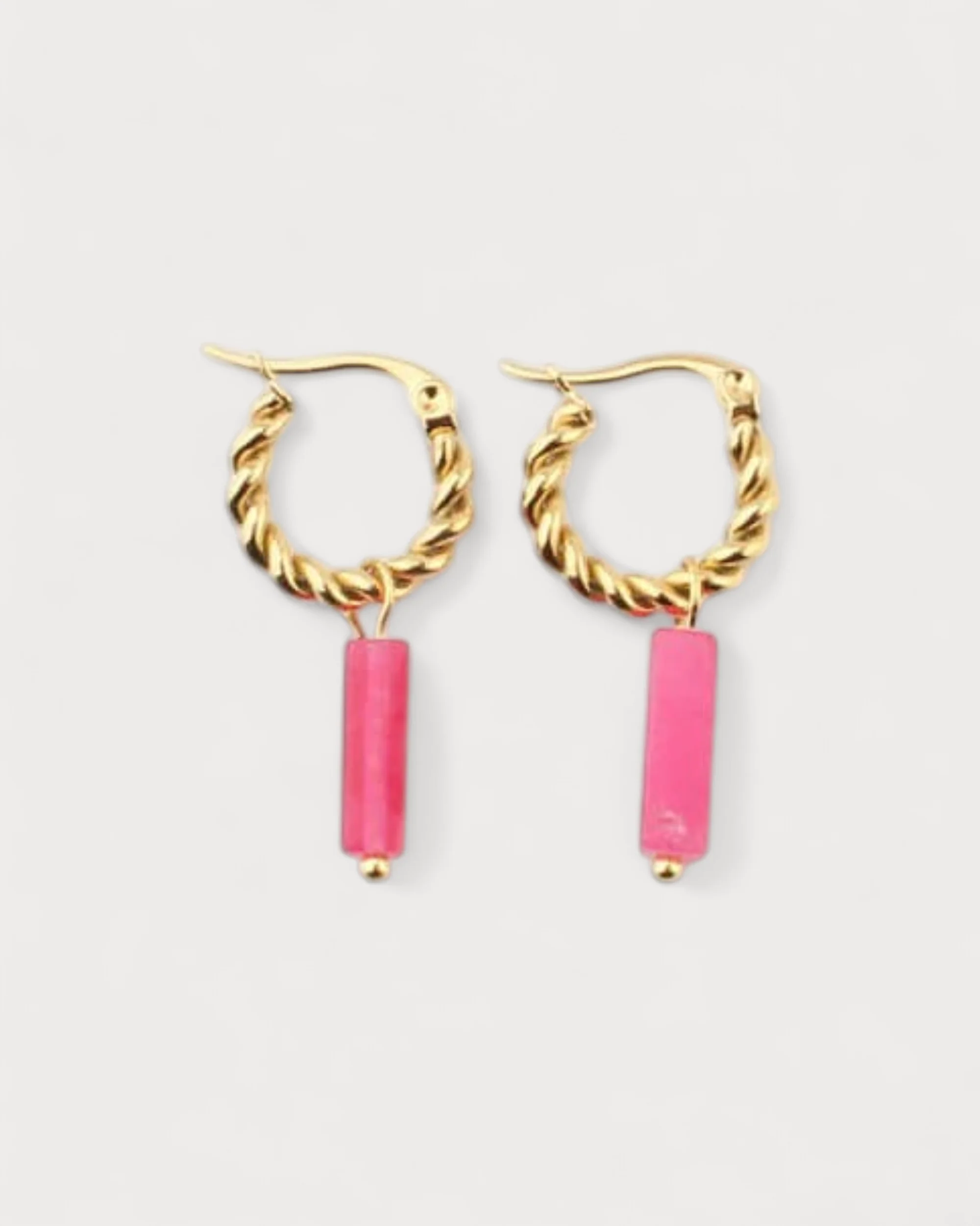 Odilia - Earrings - Natural Stone - Stainless Steel - Image 4