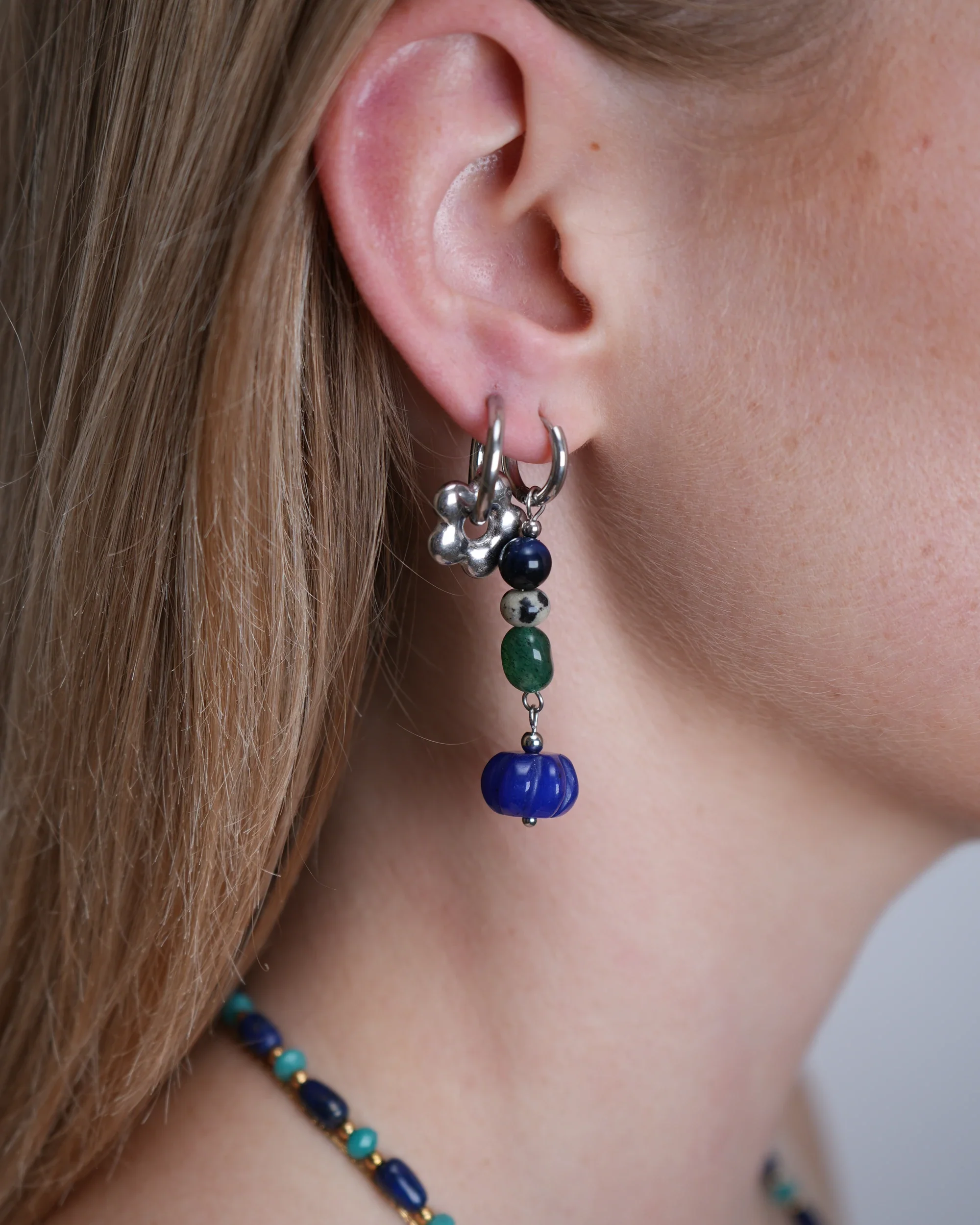 Orielle - Earrings - Natural Stone - Stainless Steel - Image 2