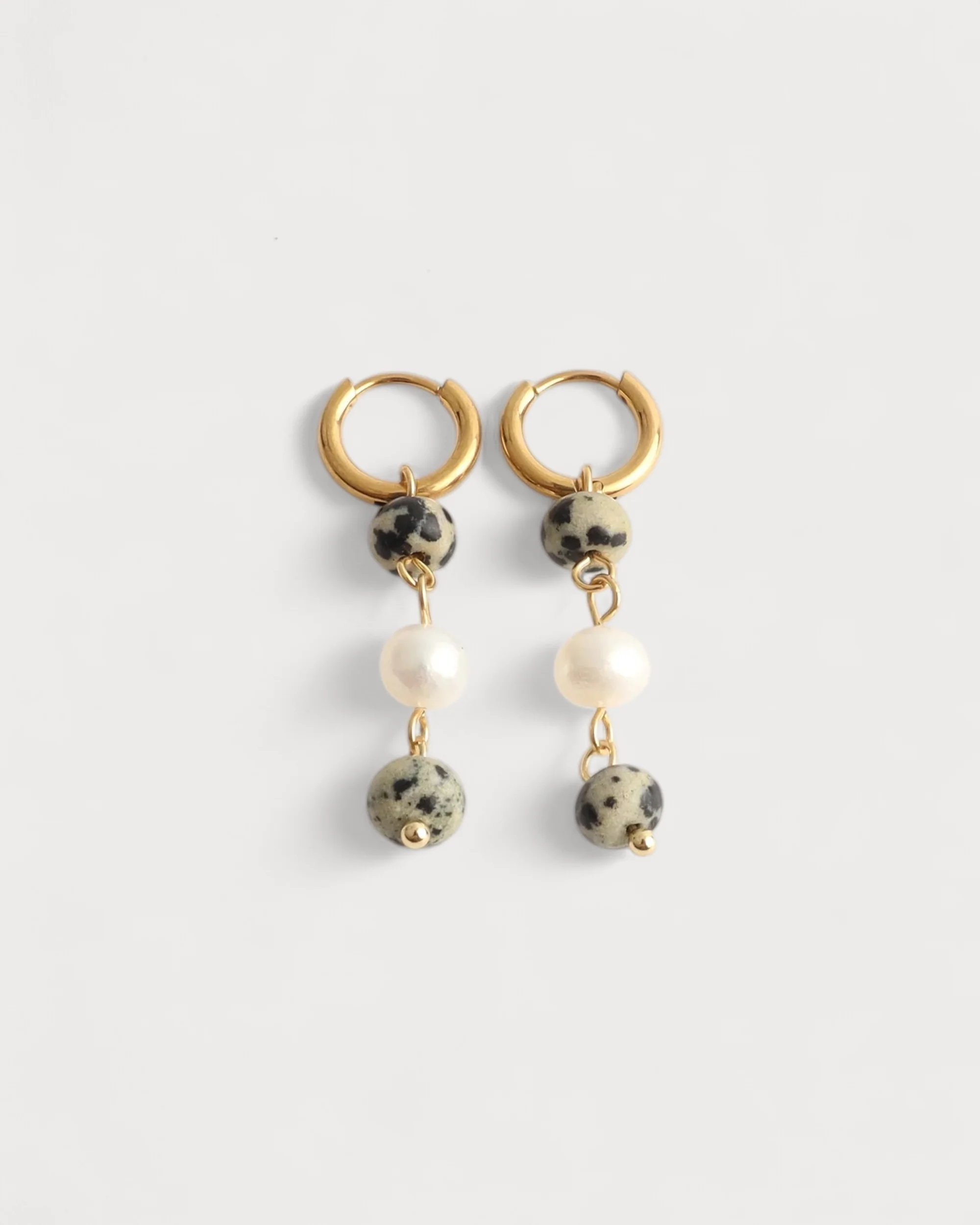 Ova - Earrings - Natural Stone - Stainless Steel