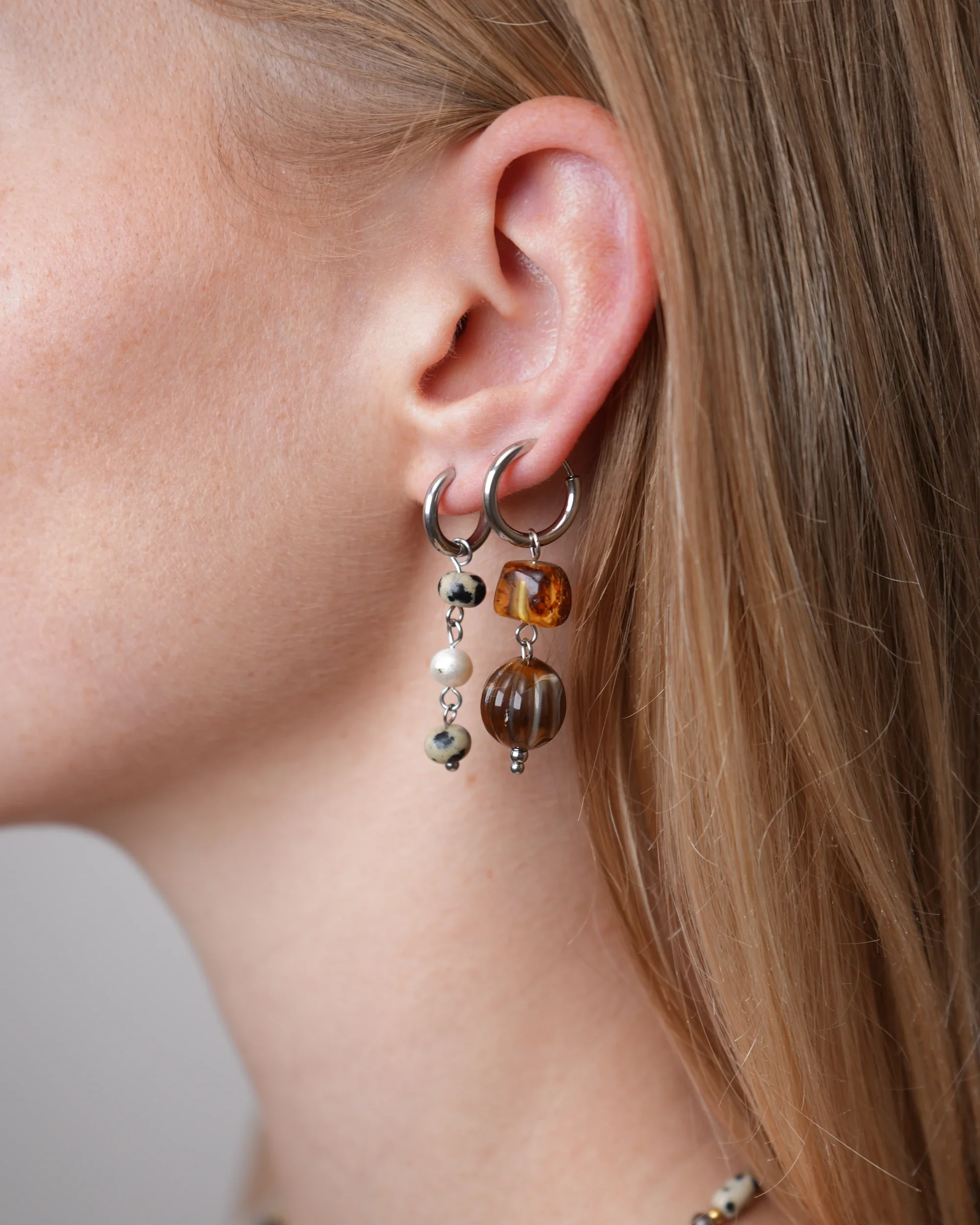 Ova - Earrings - Natural Stone - Stainless Steel - Image 4