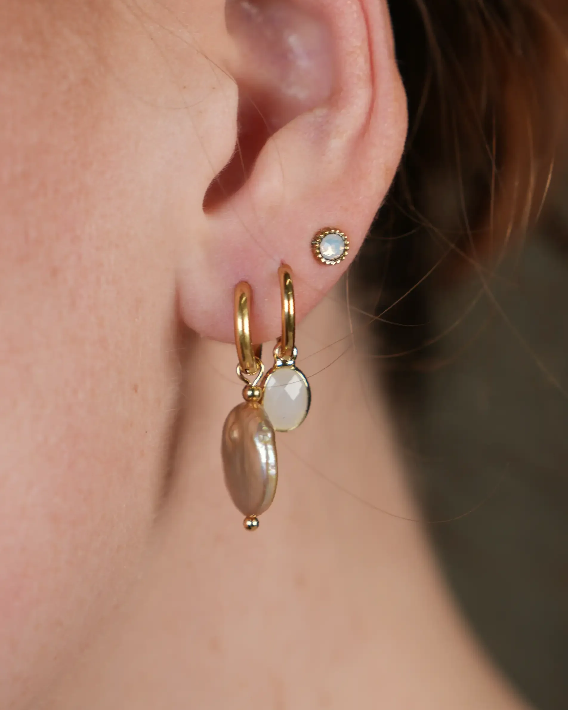 Oval Dana - Earrings - Stainless Steel - Image 2