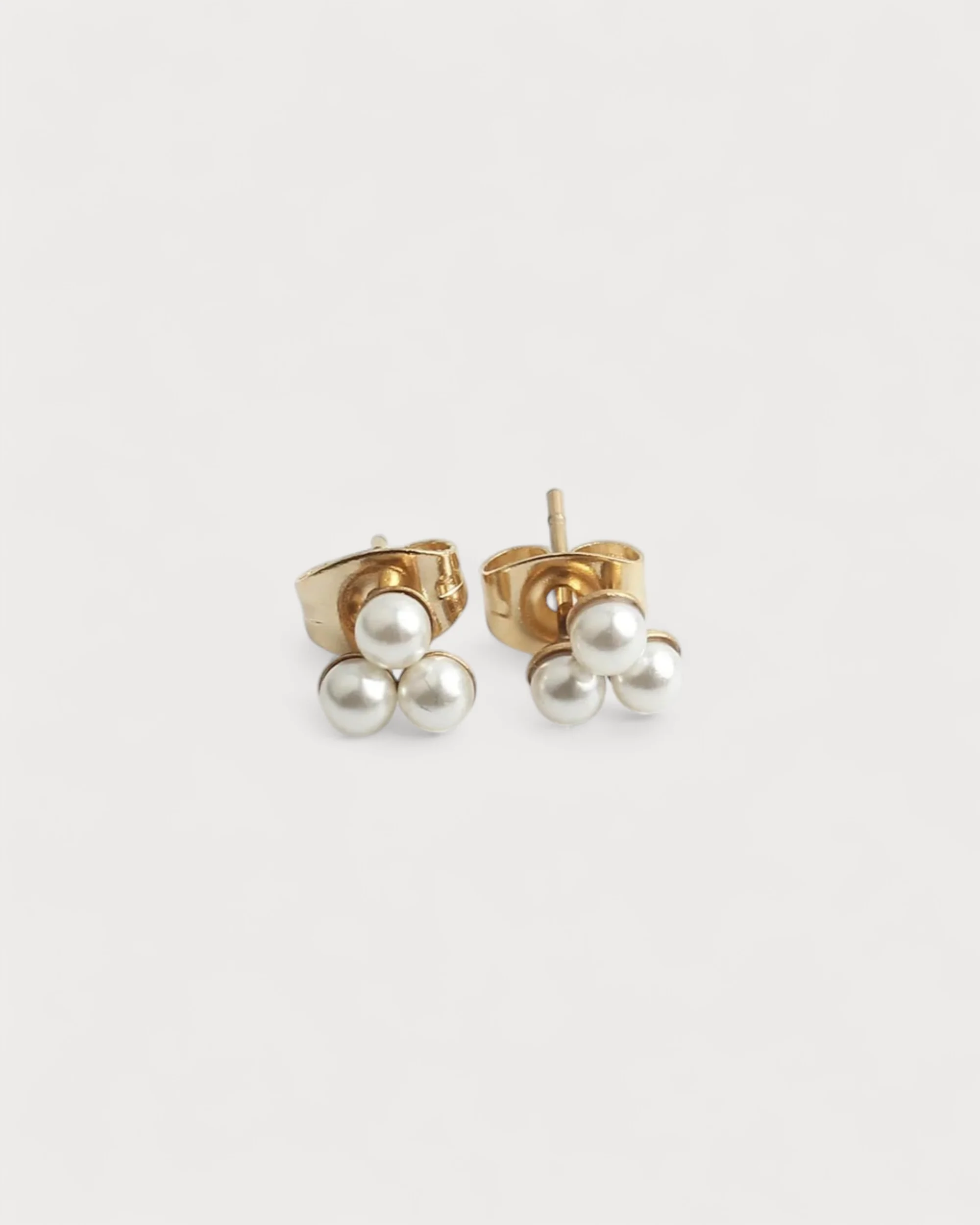 Pearl simplicité - Studs - Earrings - Stainless Steel