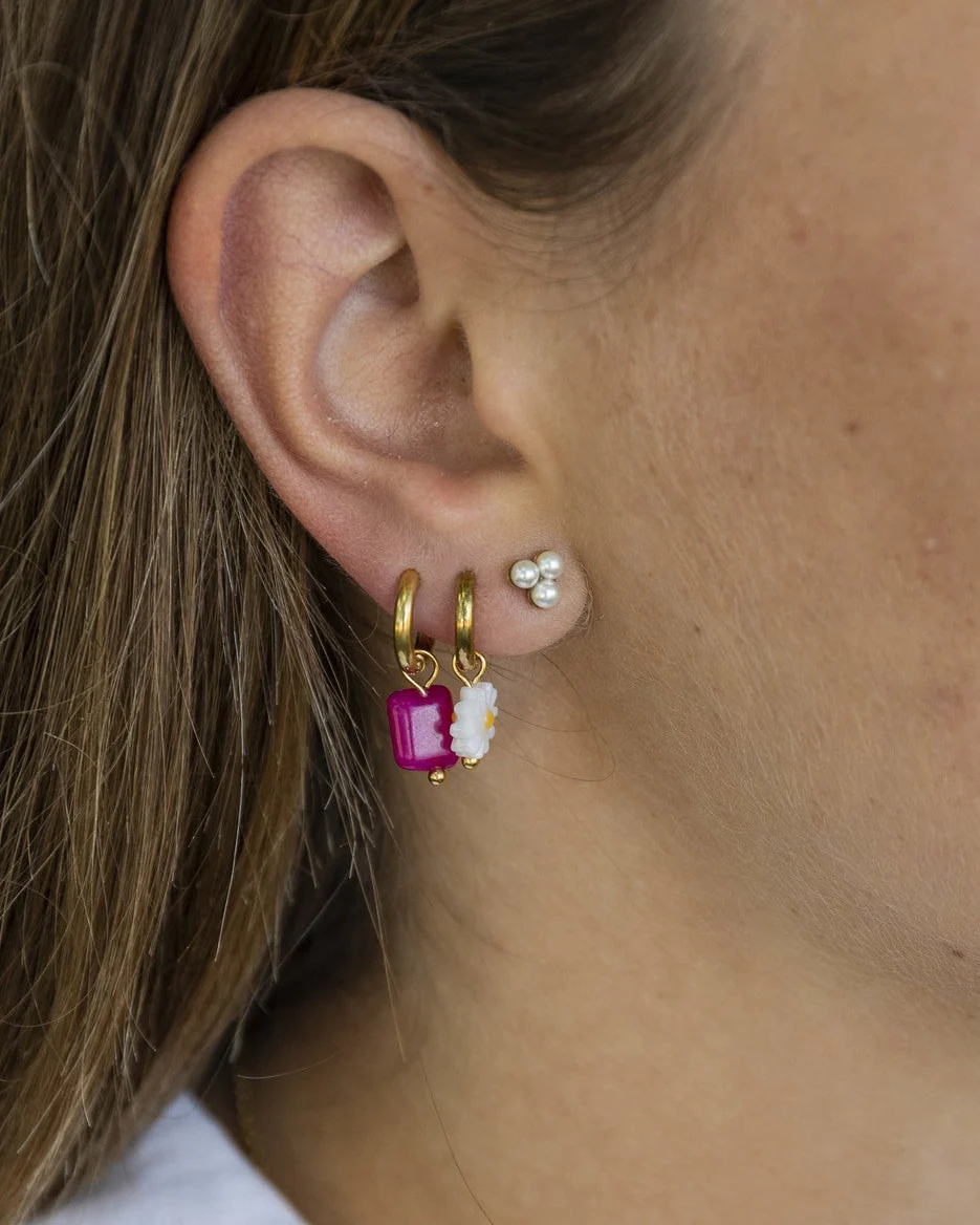 Pearl simplicité - Studs - Earrings - Stainless Steel - Image 2