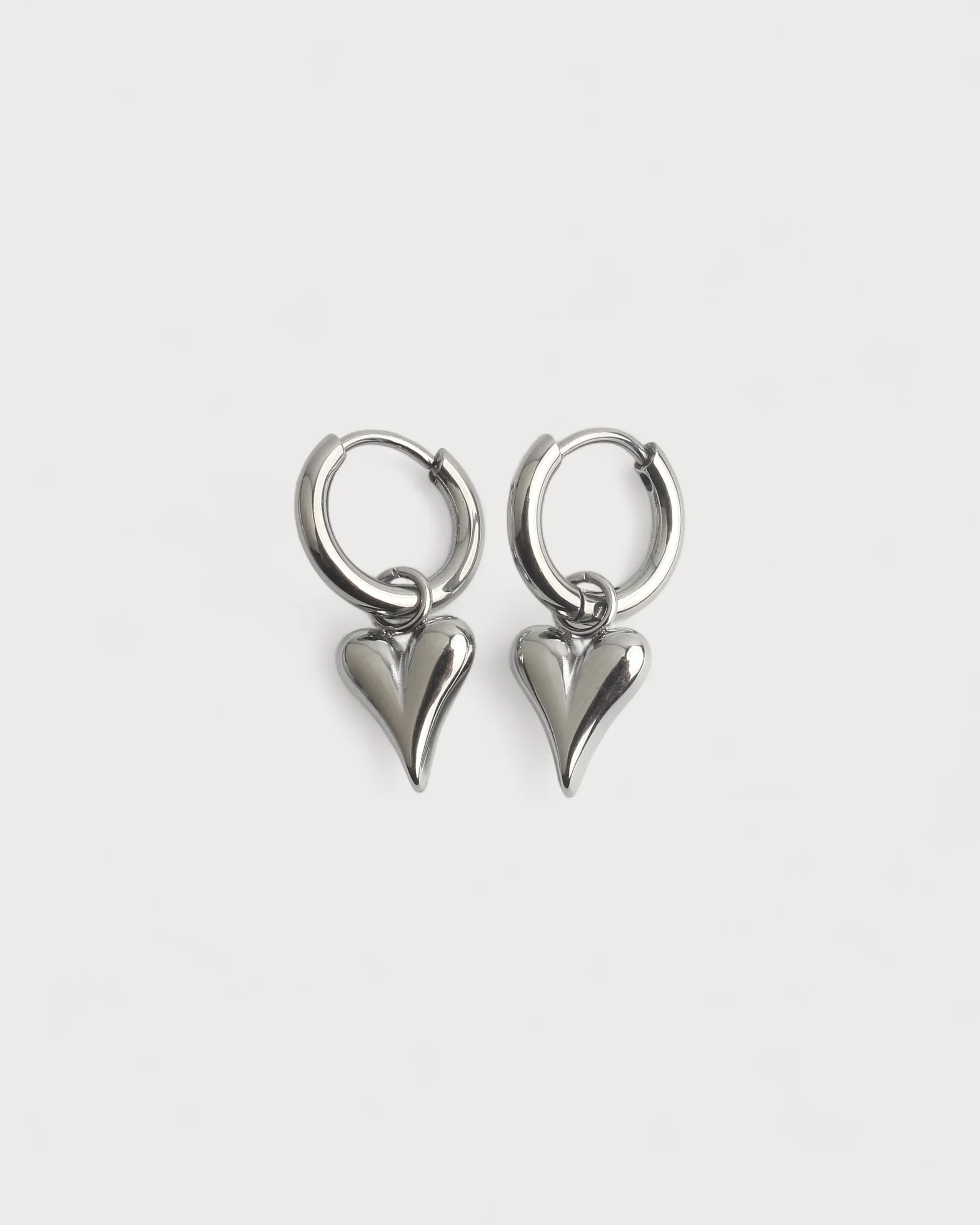 Perfect Shaped Heart - Earrings - Stainless Steel - Image 3