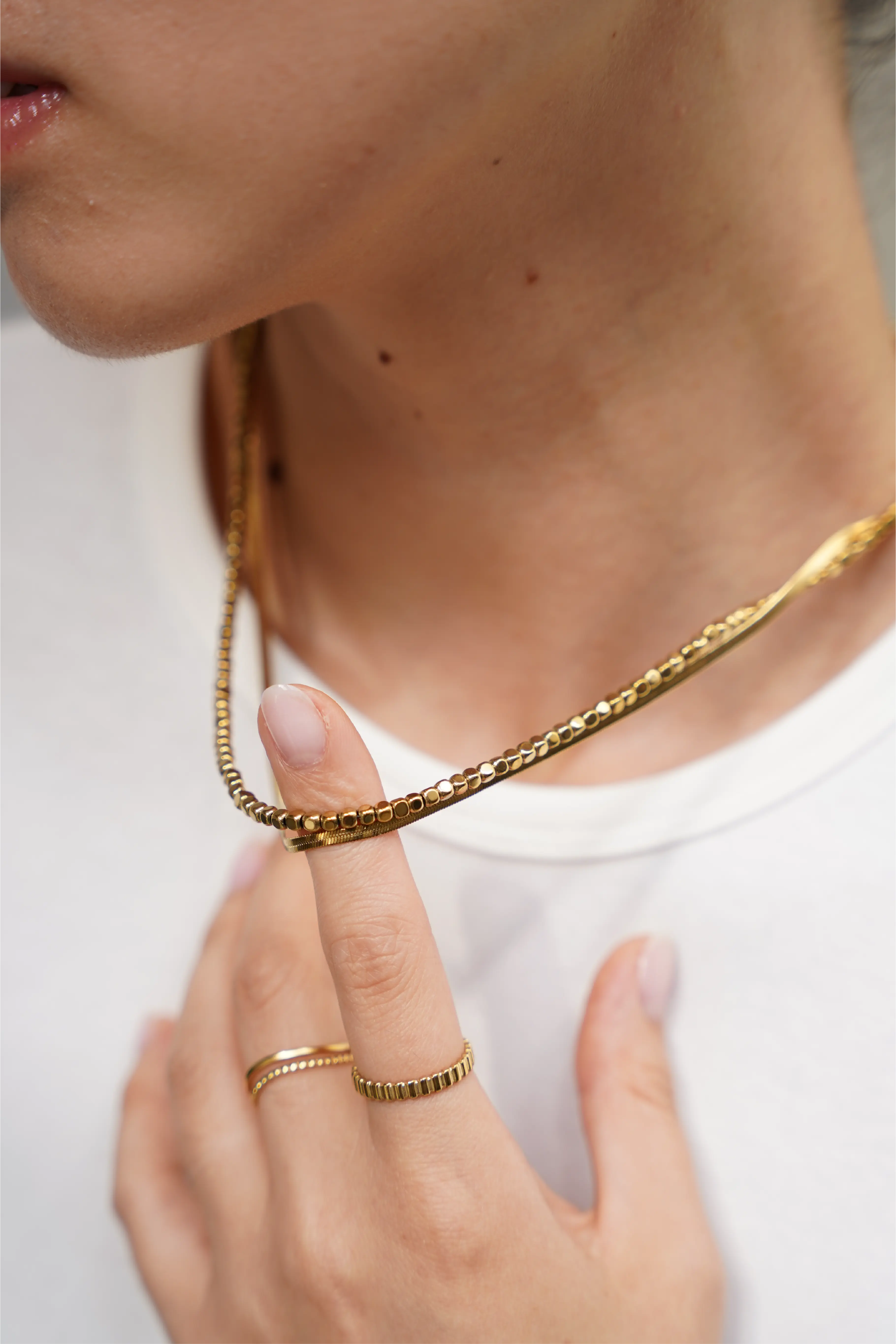 Round Circle - Necklace - Stainless Steel - Image 3