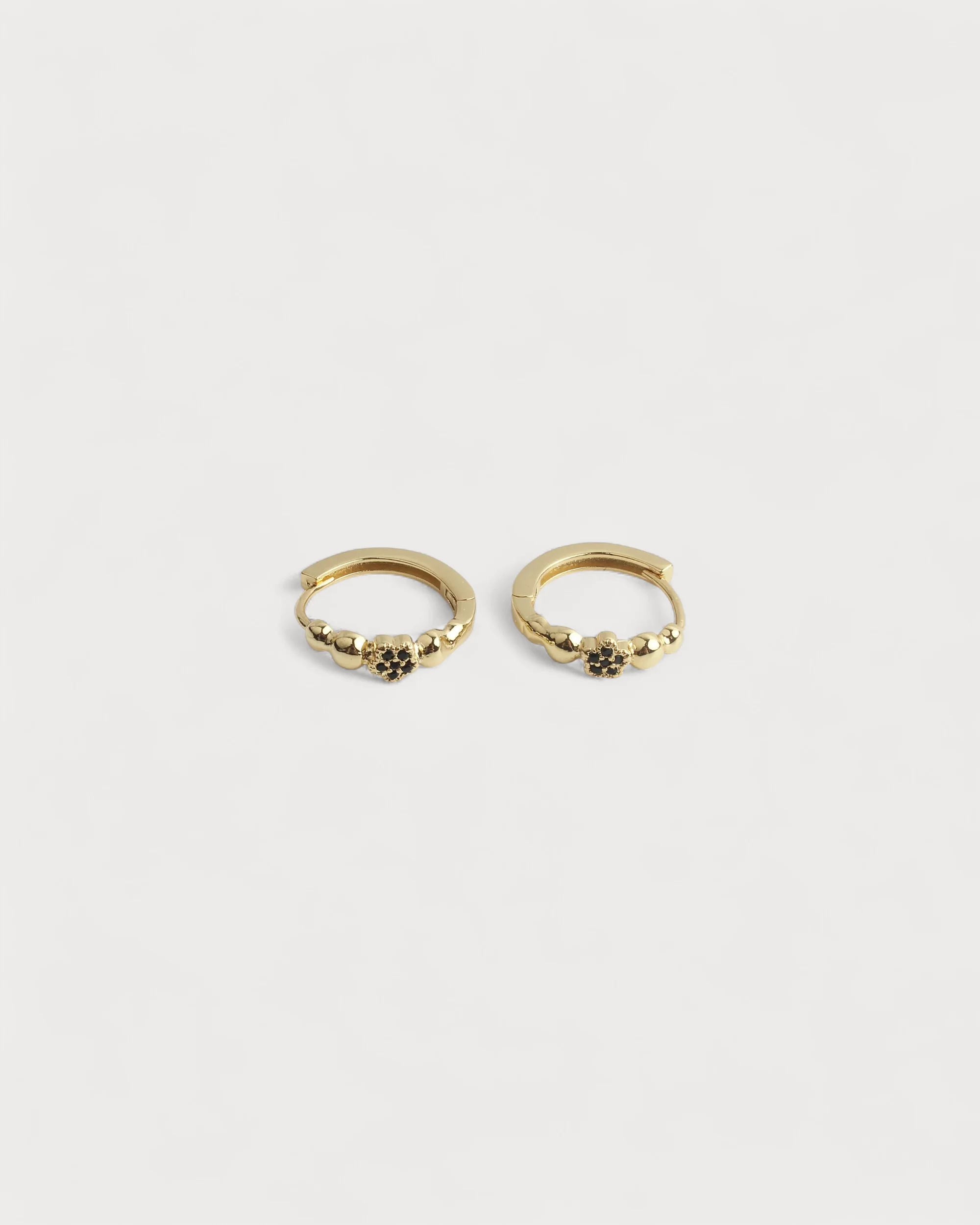 Round Flower - Earrings - Plated