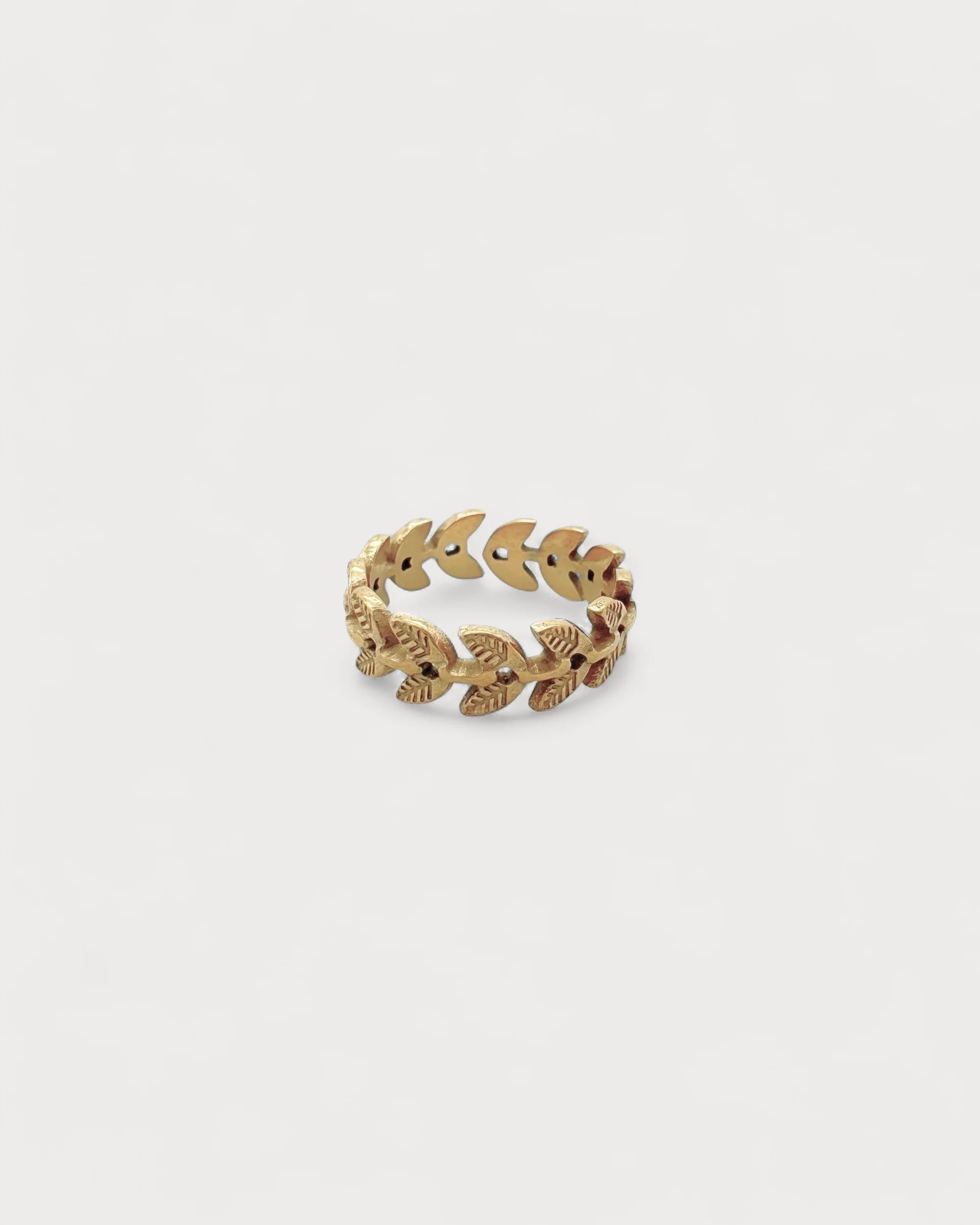 Round Leafs - Ring - Stainless Steel