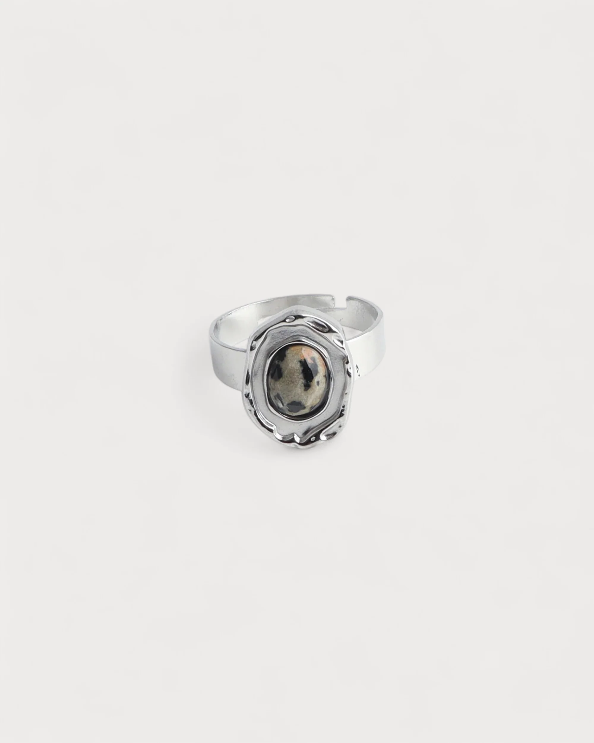 Salomé - Ring - Natural Stone - Stainless Steel - Adjustable - Image 3