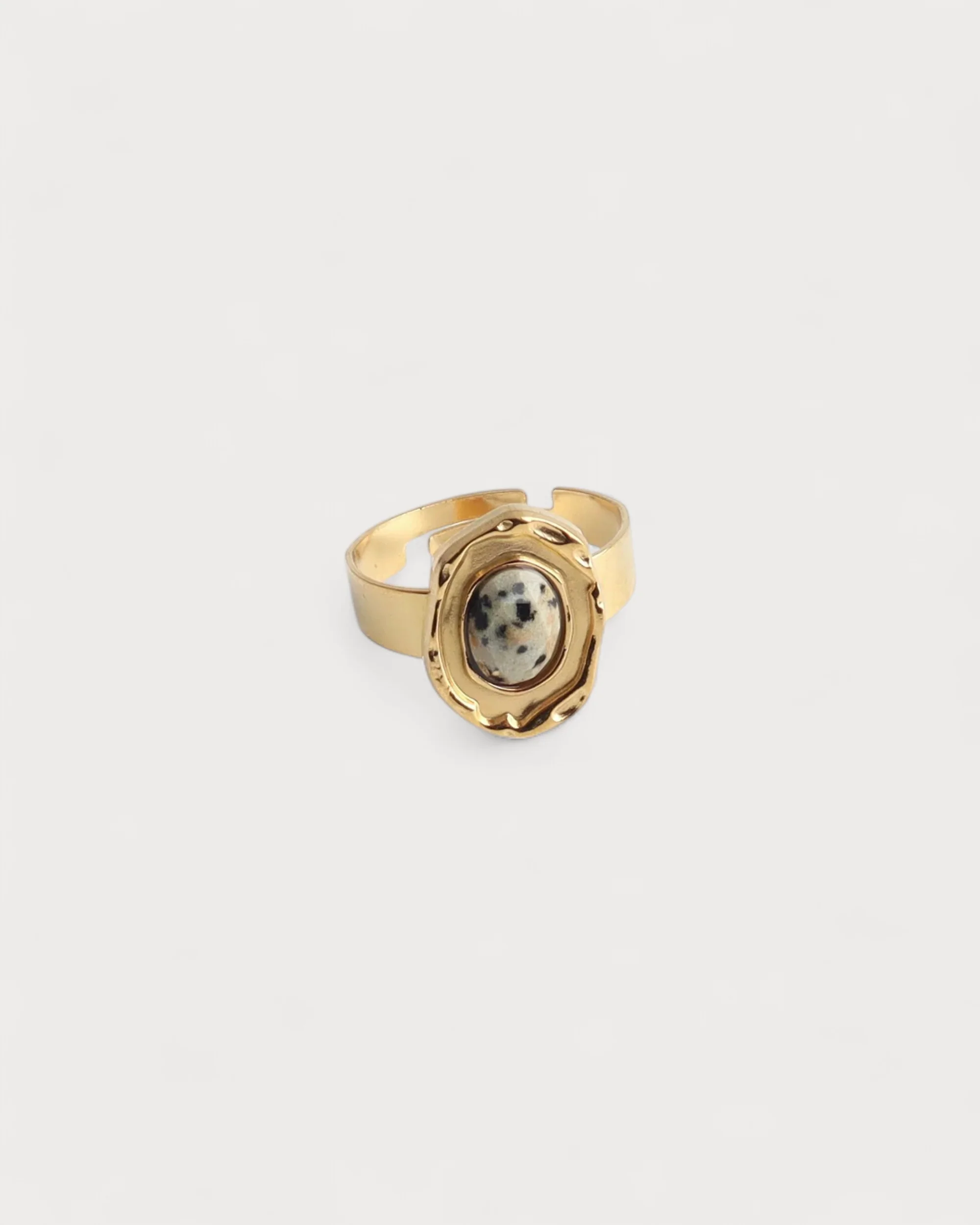 Salomé - Ring - Natural Stone - Stainless Steel - Adjustable - Image 4