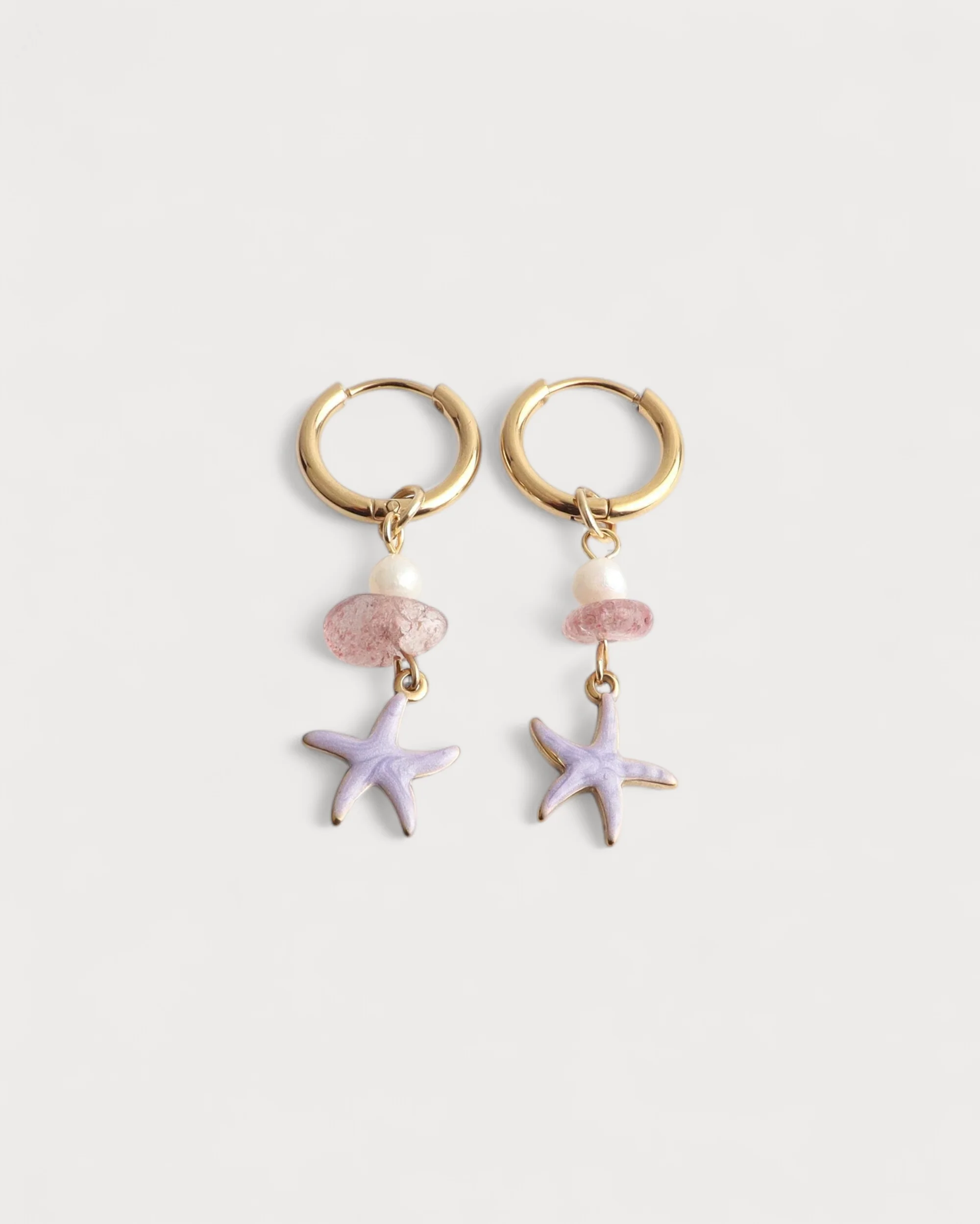 Sea Bloom - Earrings - Natural Stone - Stainless Steel