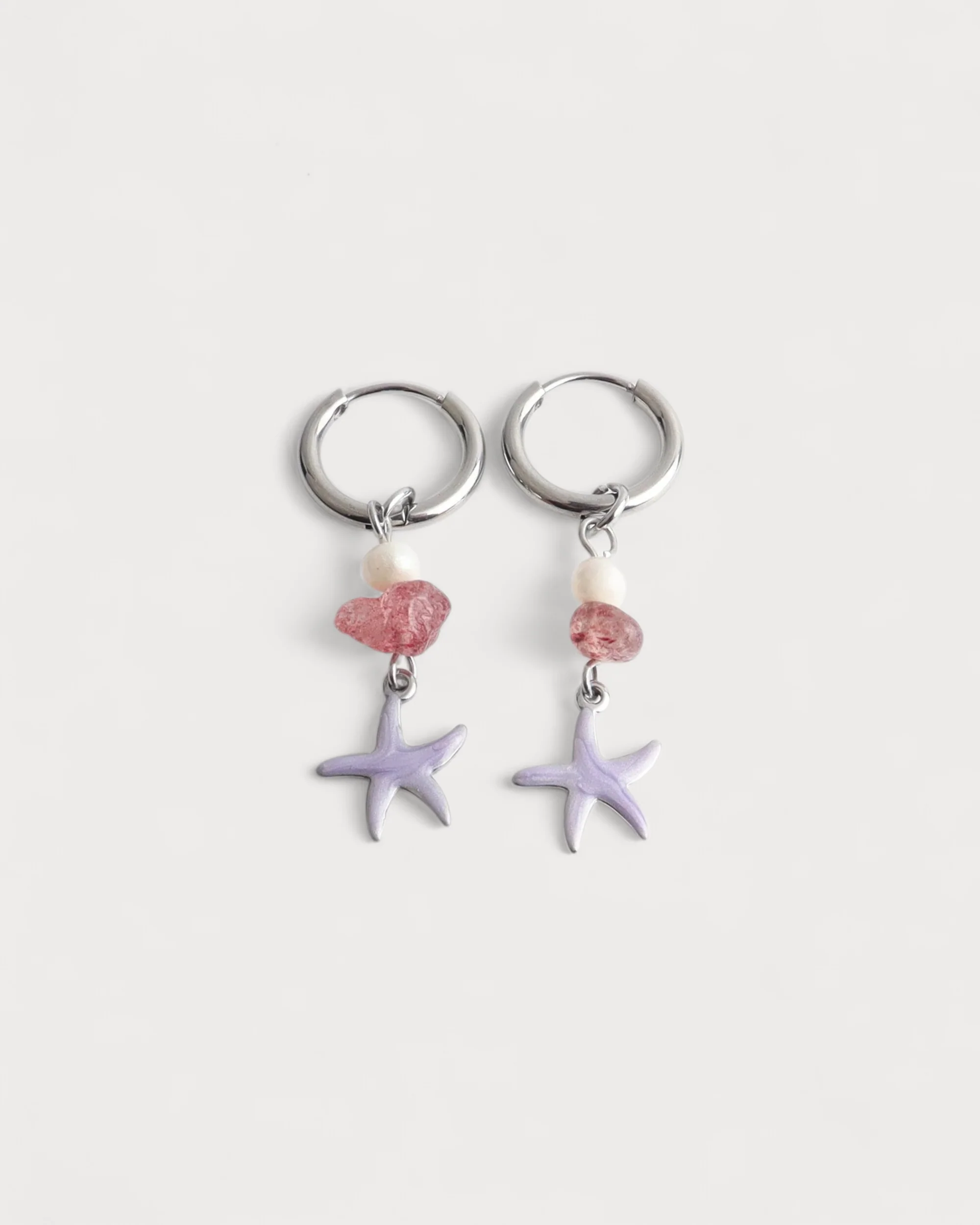 Sea Bloom - Earrings - Natural Stone - Stainless Steel - Image 3