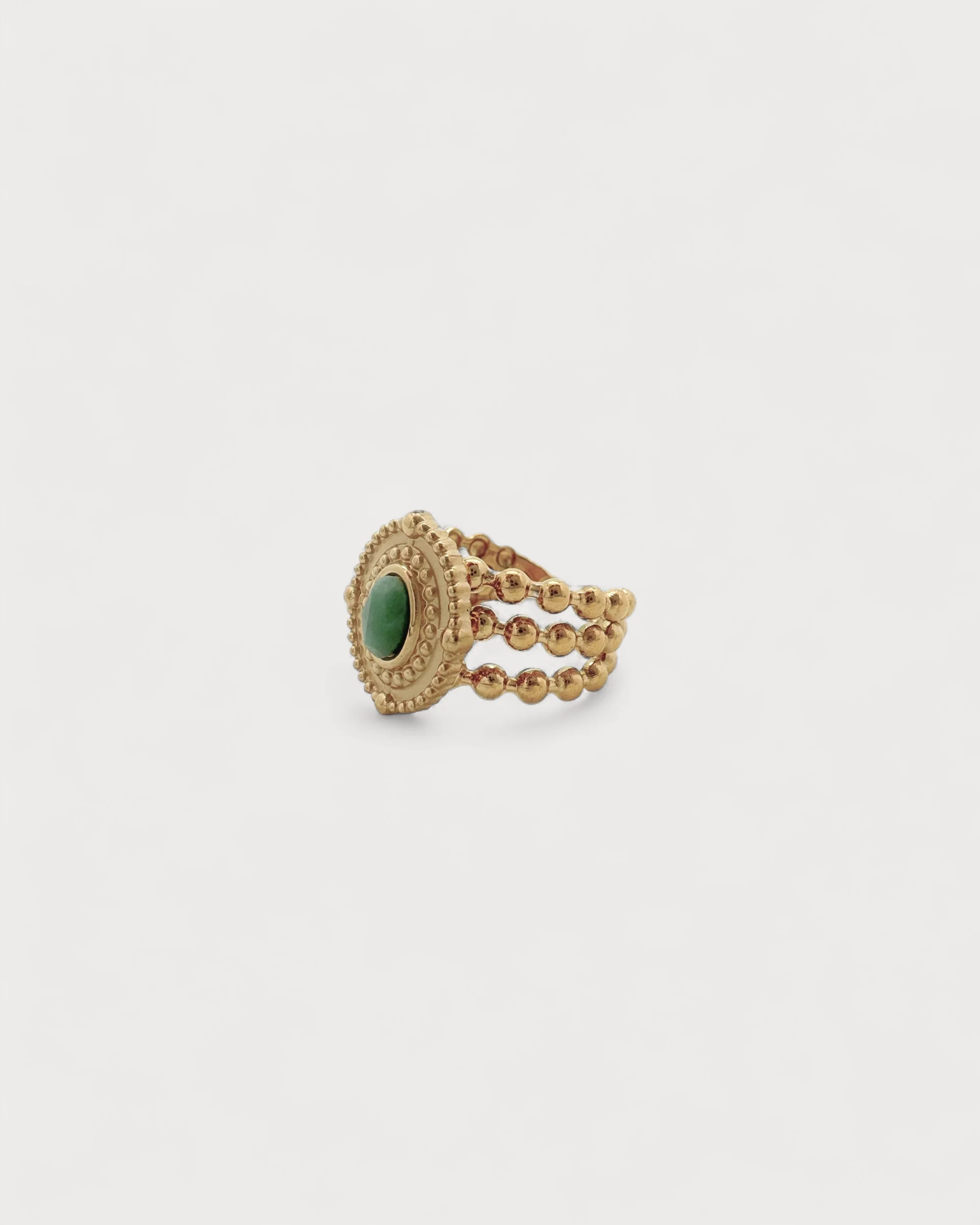 Senna - Ring - Natural Stone - Stainless Steel - Adjustable - Image 3