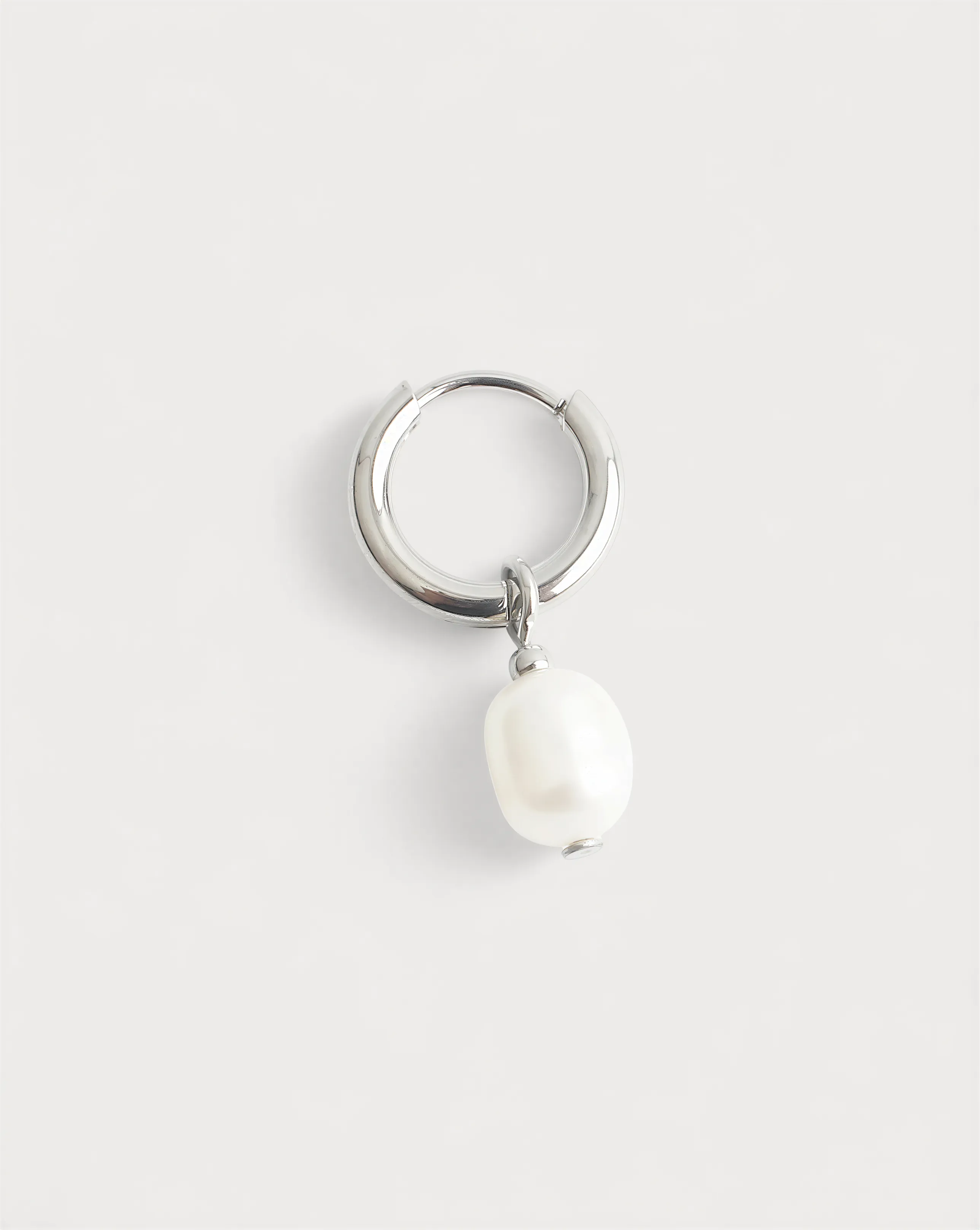 Small Pearl - Earring - Stainless Steel - Image 3