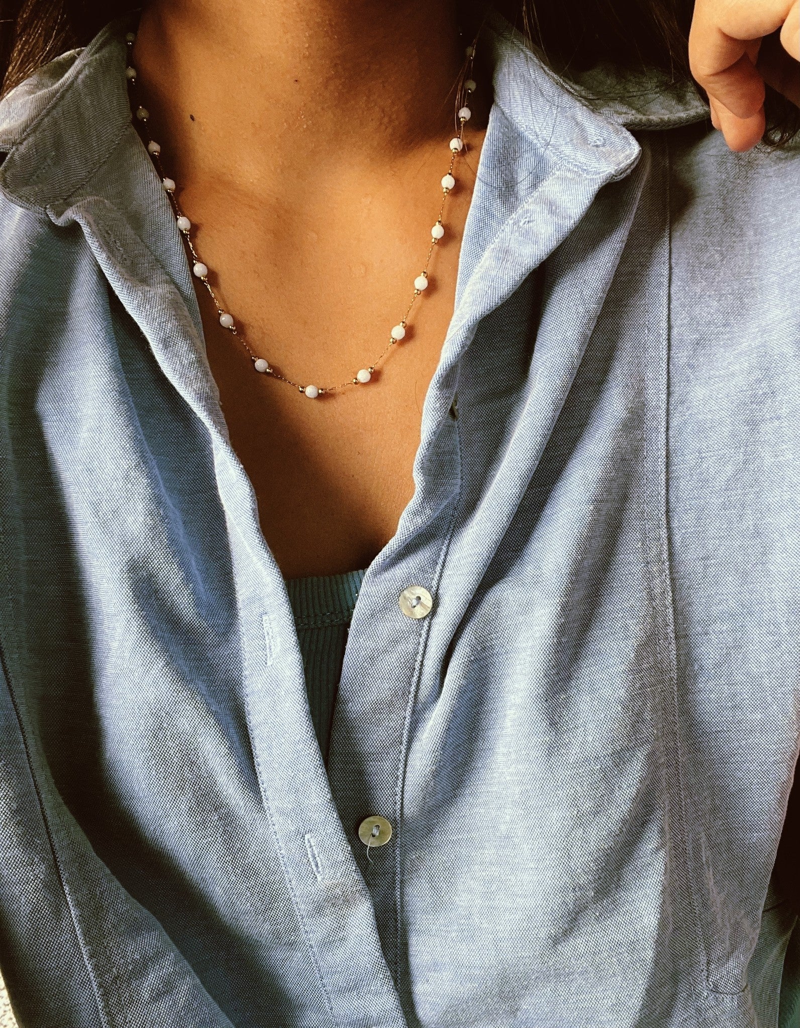 Sophia - Necklace - Natural Stone - Stainless Steel - Image 29