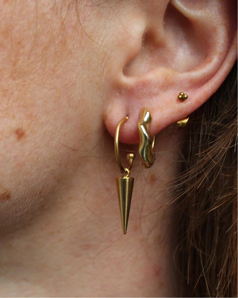 Spikey - Earrings - Stainless Steel - Image 2
