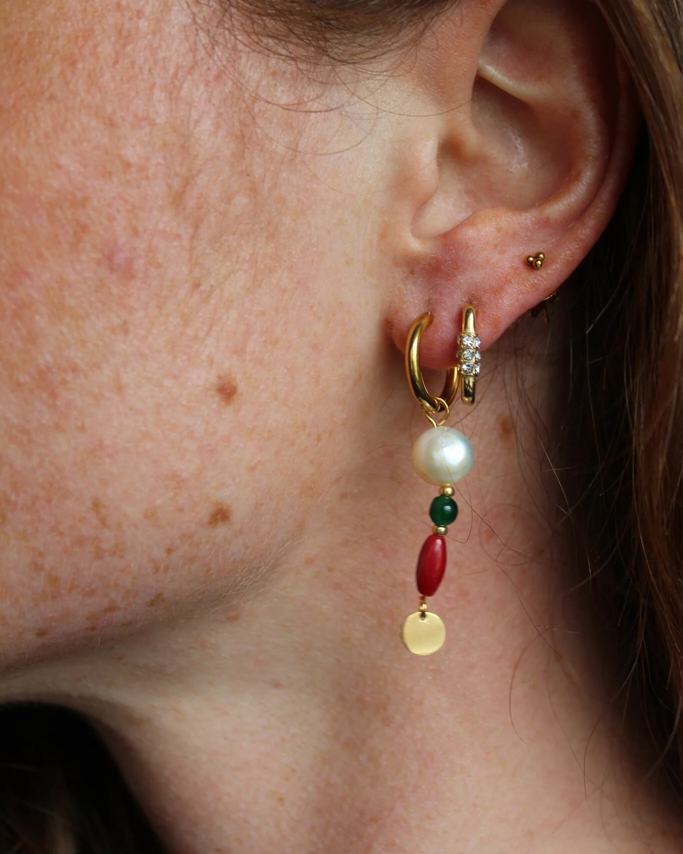 Square Glitter - Earrings - Stainless Steel - Image 2