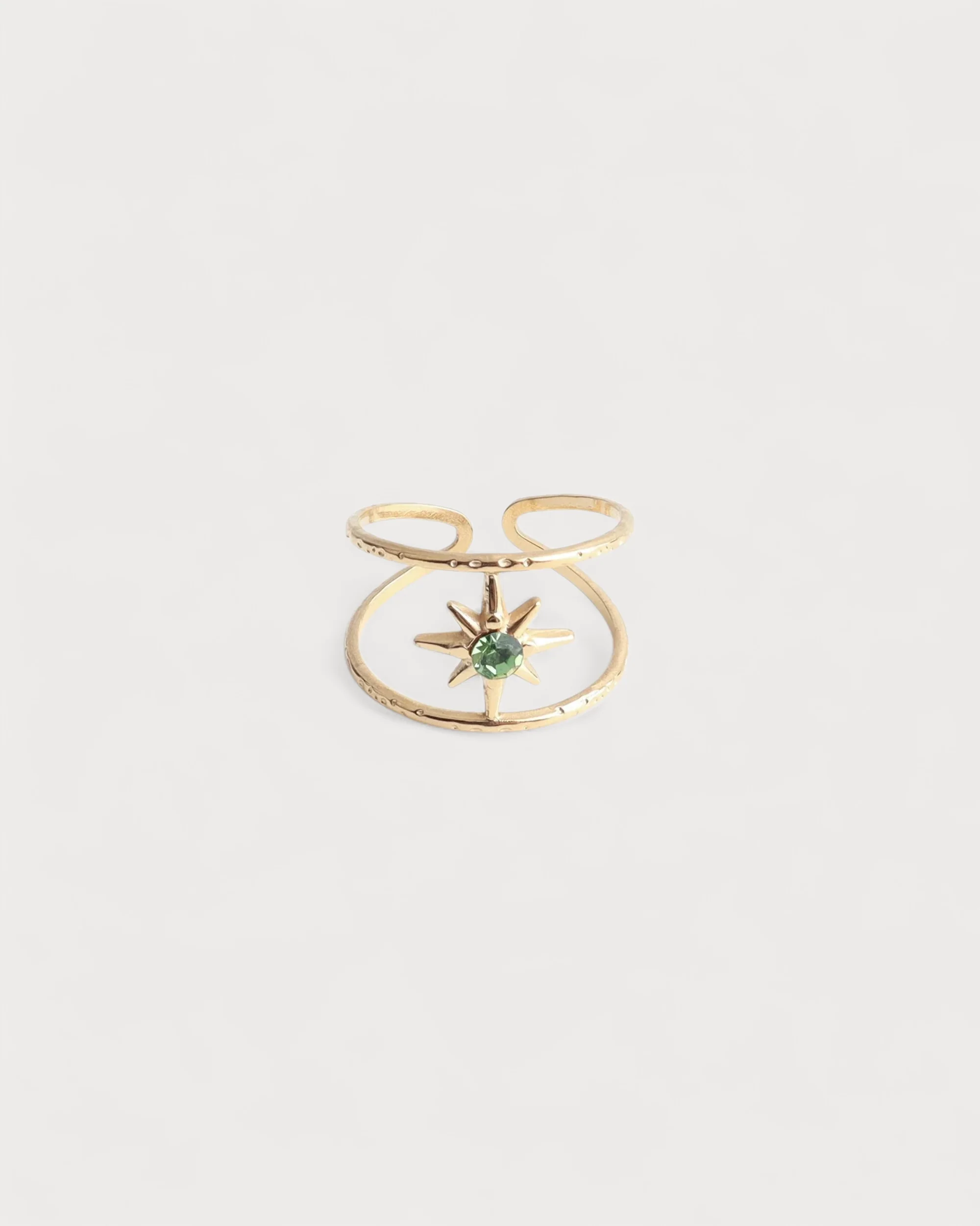 Starred - Ring - Stainless Steel - Adjustable