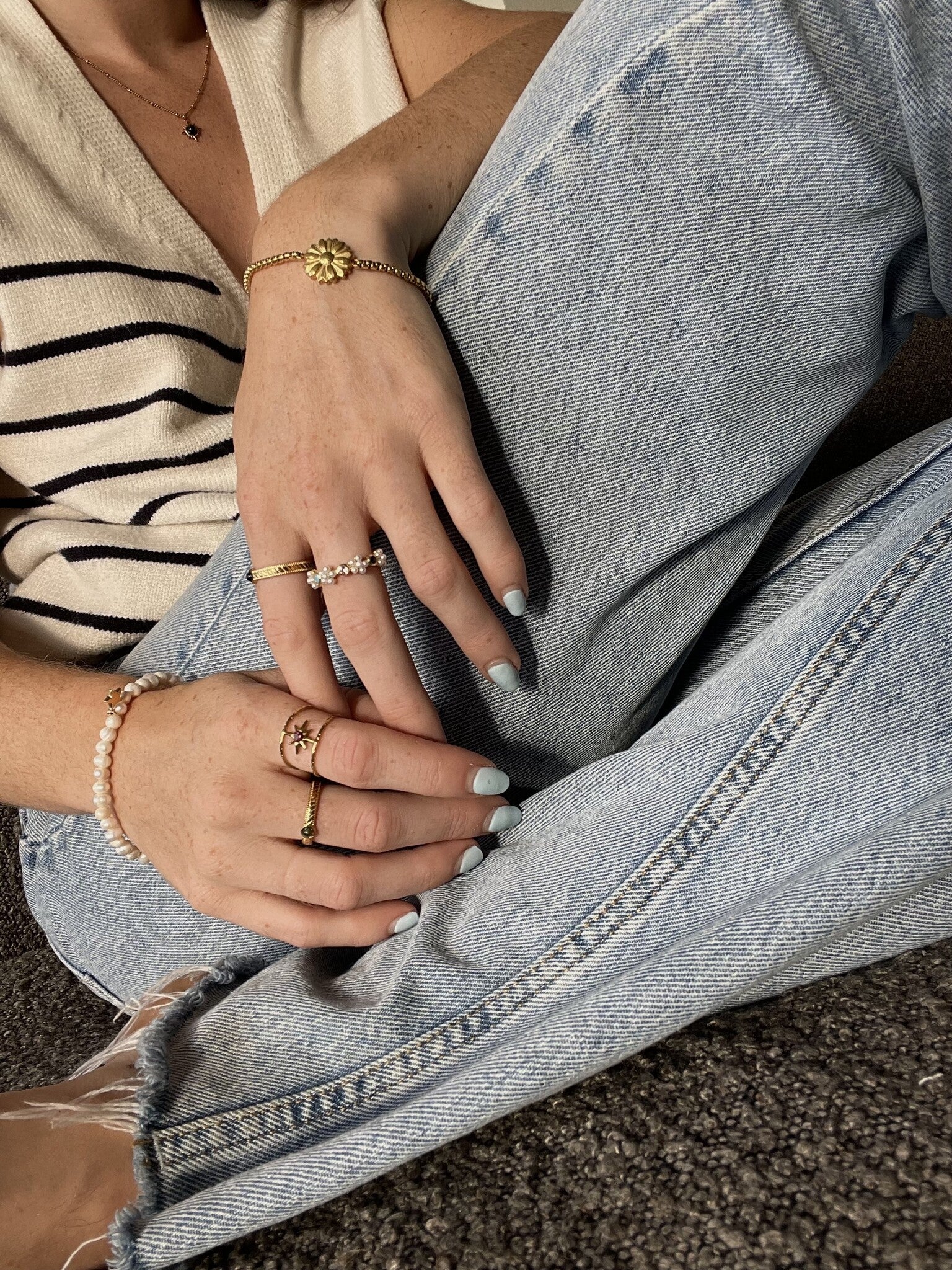Starred - Ring - Stainless Steel - Adjustable - Image 2