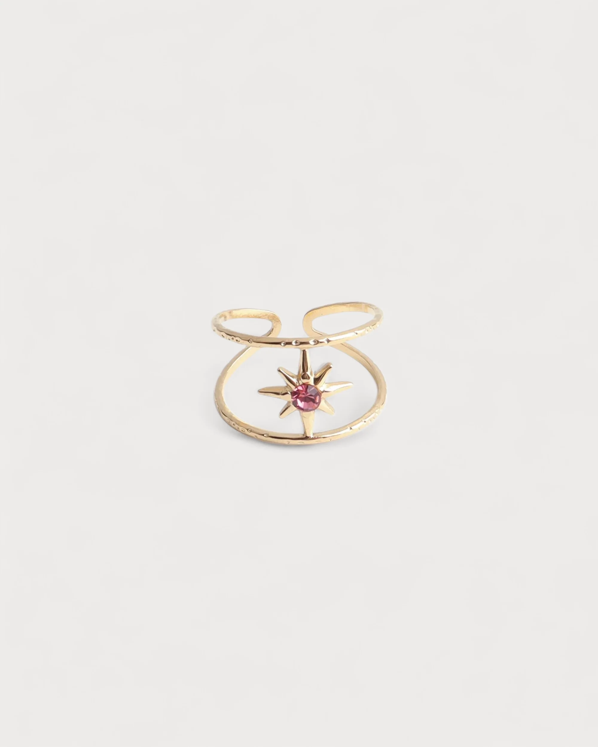 Starred - Ring - Stainless Steel - Adjustable - Image 3