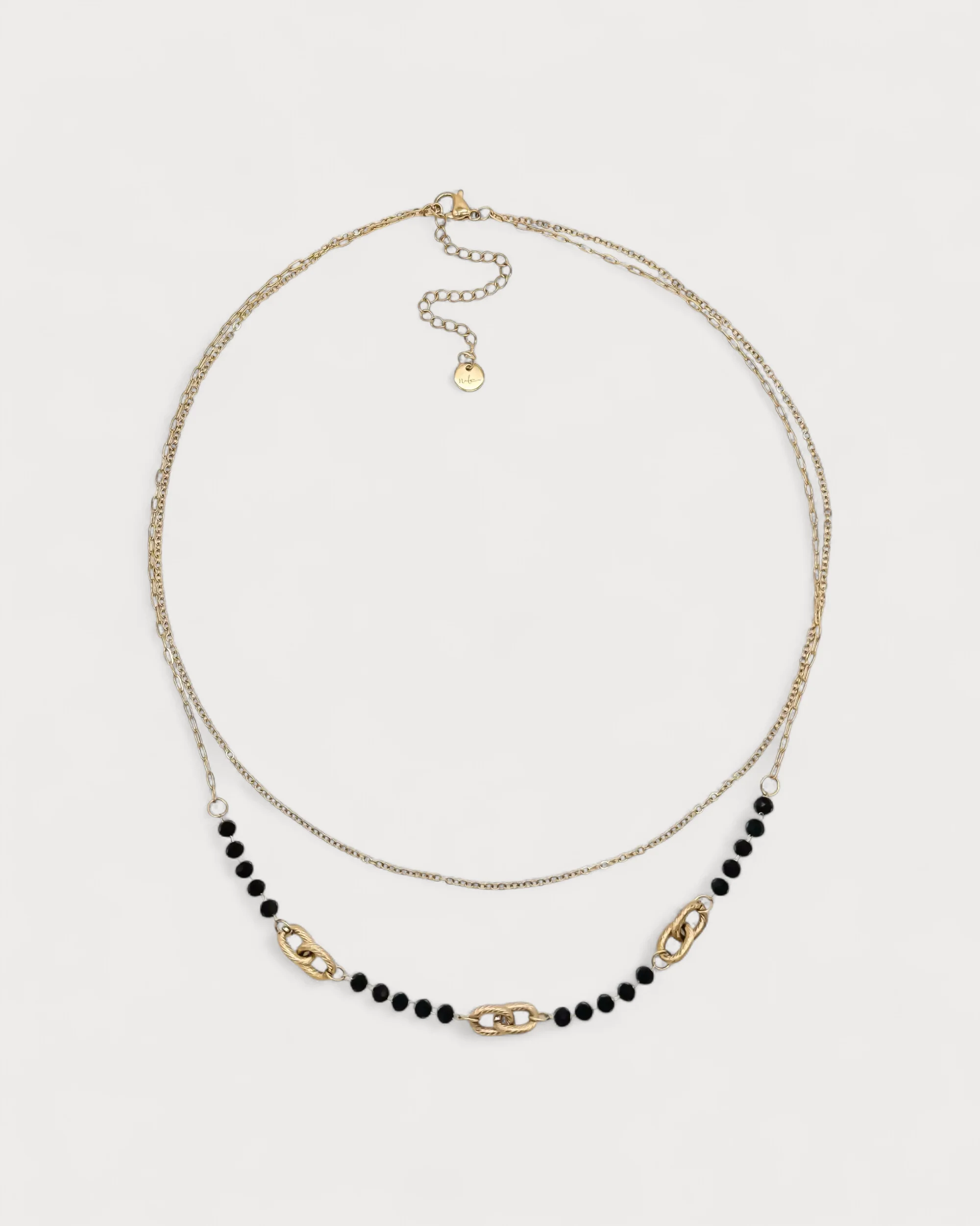 Dear - Necklace - 2 Layer - Stainless Steel - Image 4
