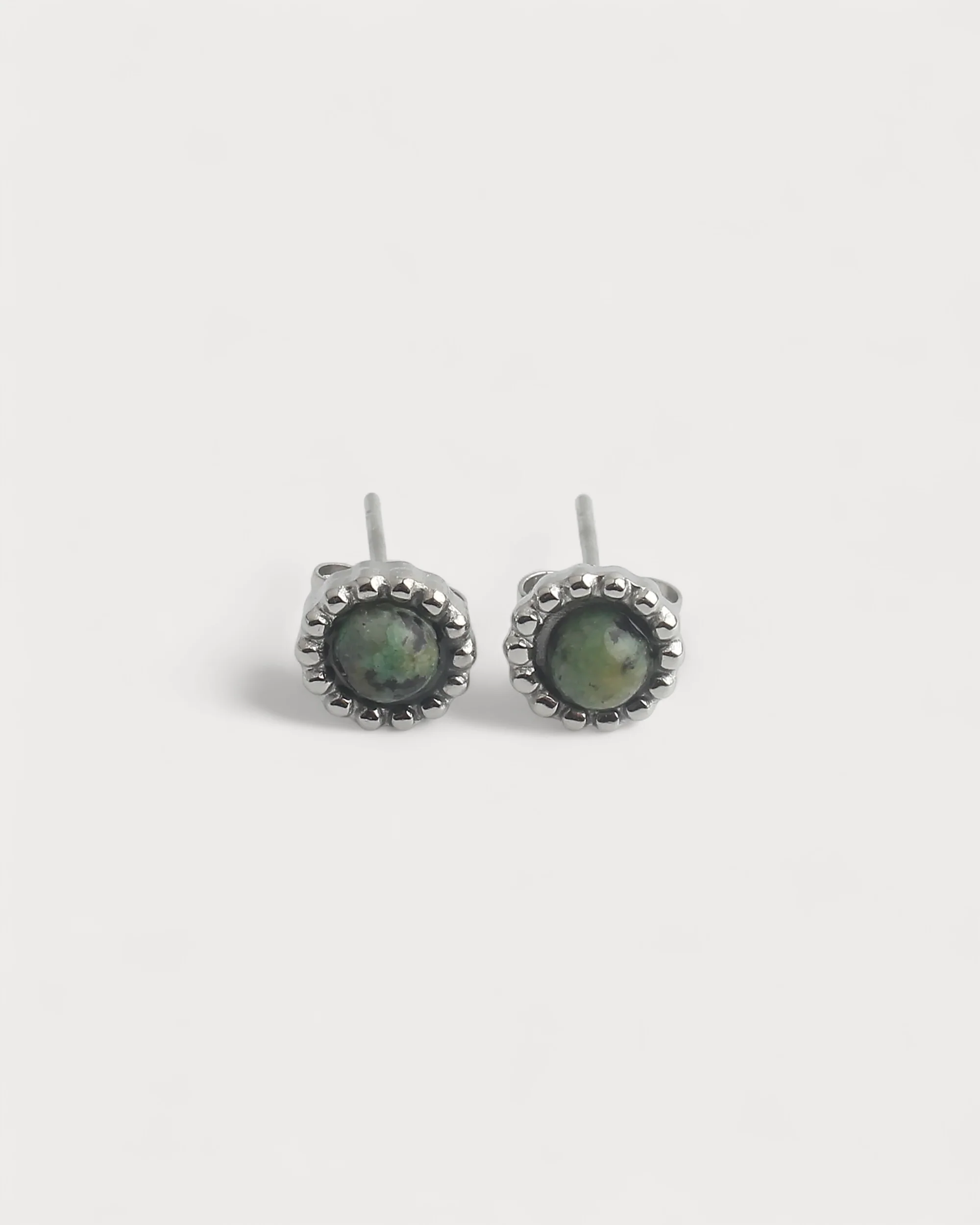 Tara - Studs - Natural Stone - Earrings - Stainless Steel - Image 6