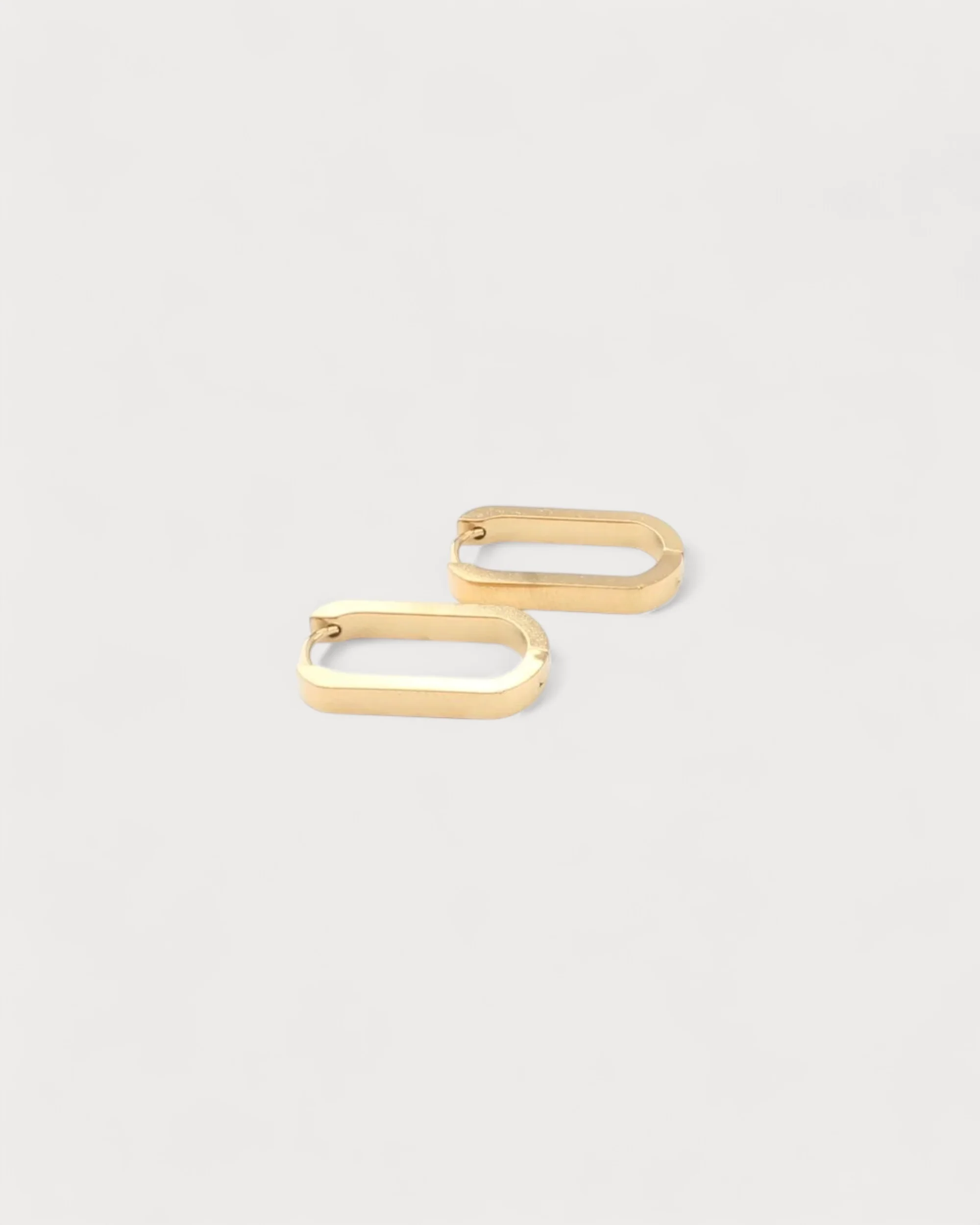 Thick Square - Earrings - Stainless Steel - Image 4