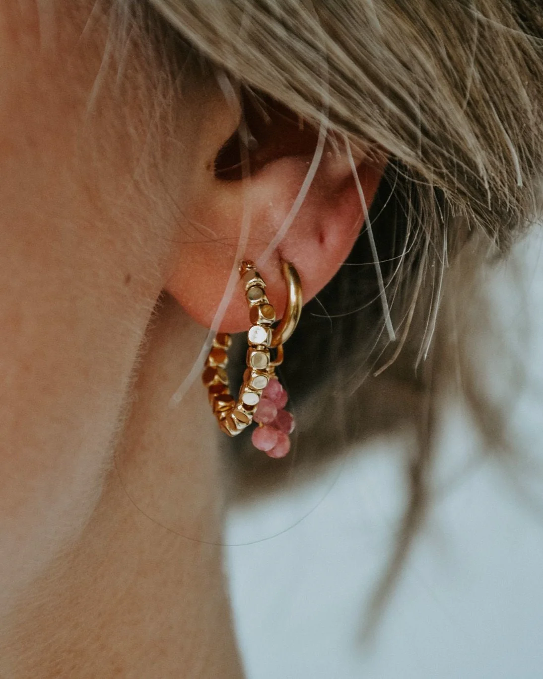 Tiny Flower - Earrings - Stainless Steel - Image 6
