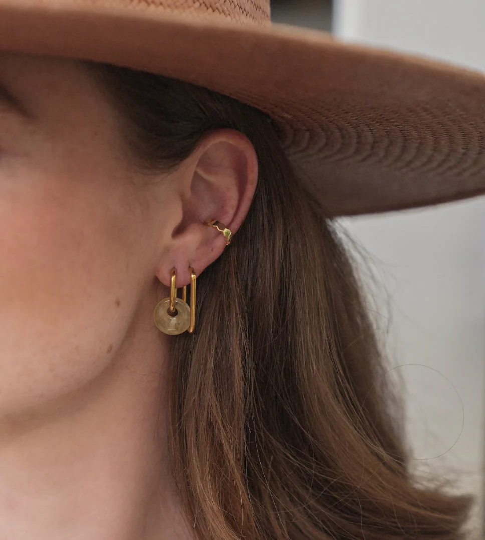Tiny Tirza - Earrings - Natural Stone - Stainless Steel - Image 10