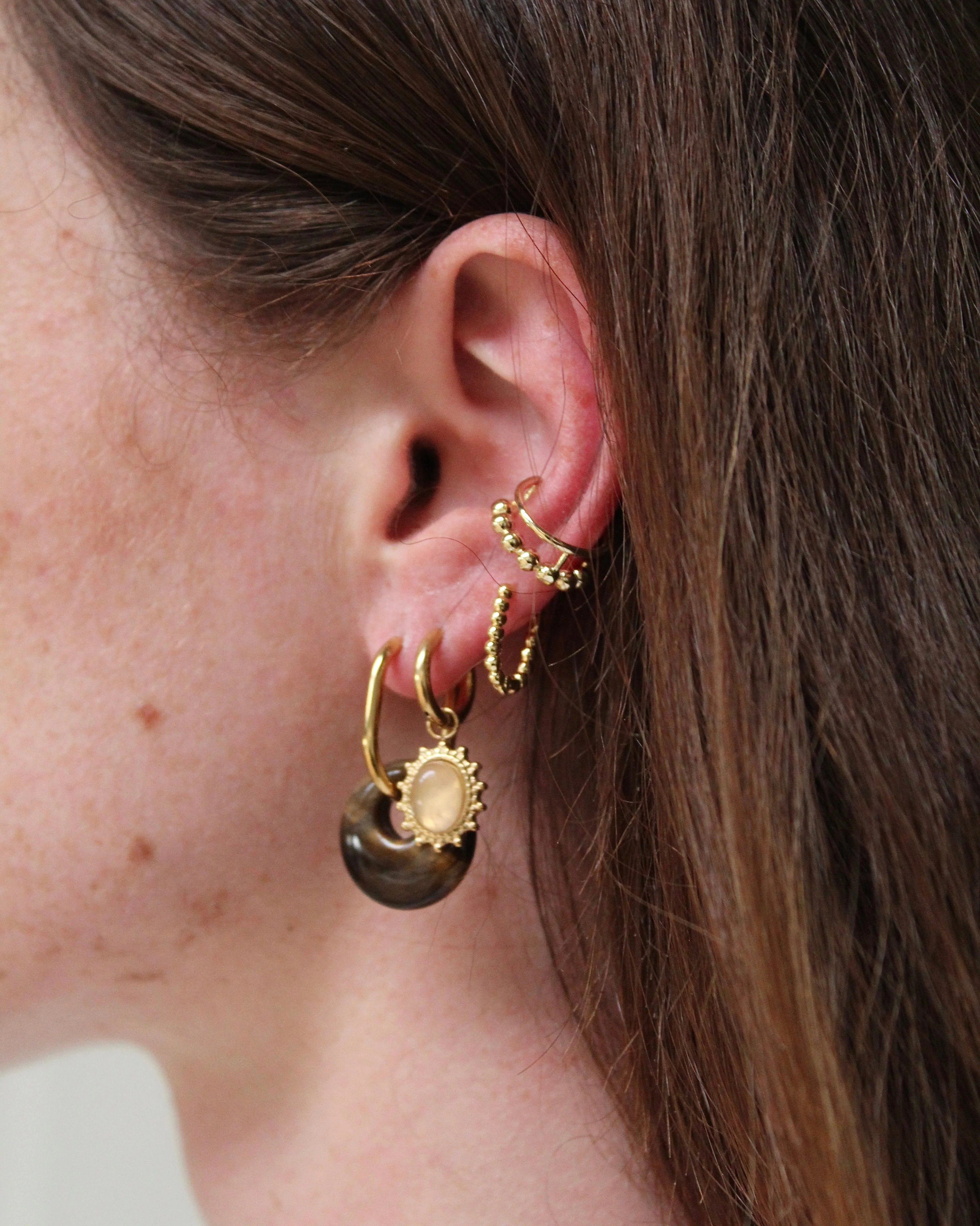 Double Dotted - Earcuff - Stainless Steel - Image 3