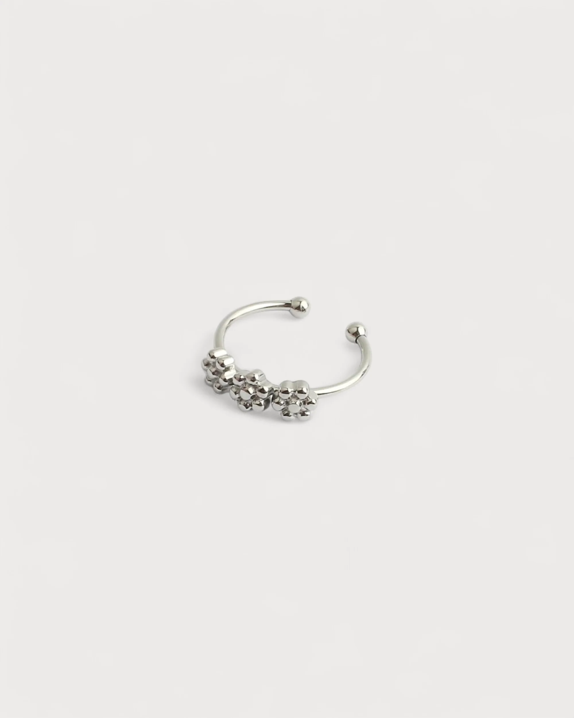 Trois Fleurs - Ring - Stainless Steel - Adjustable - Image 3