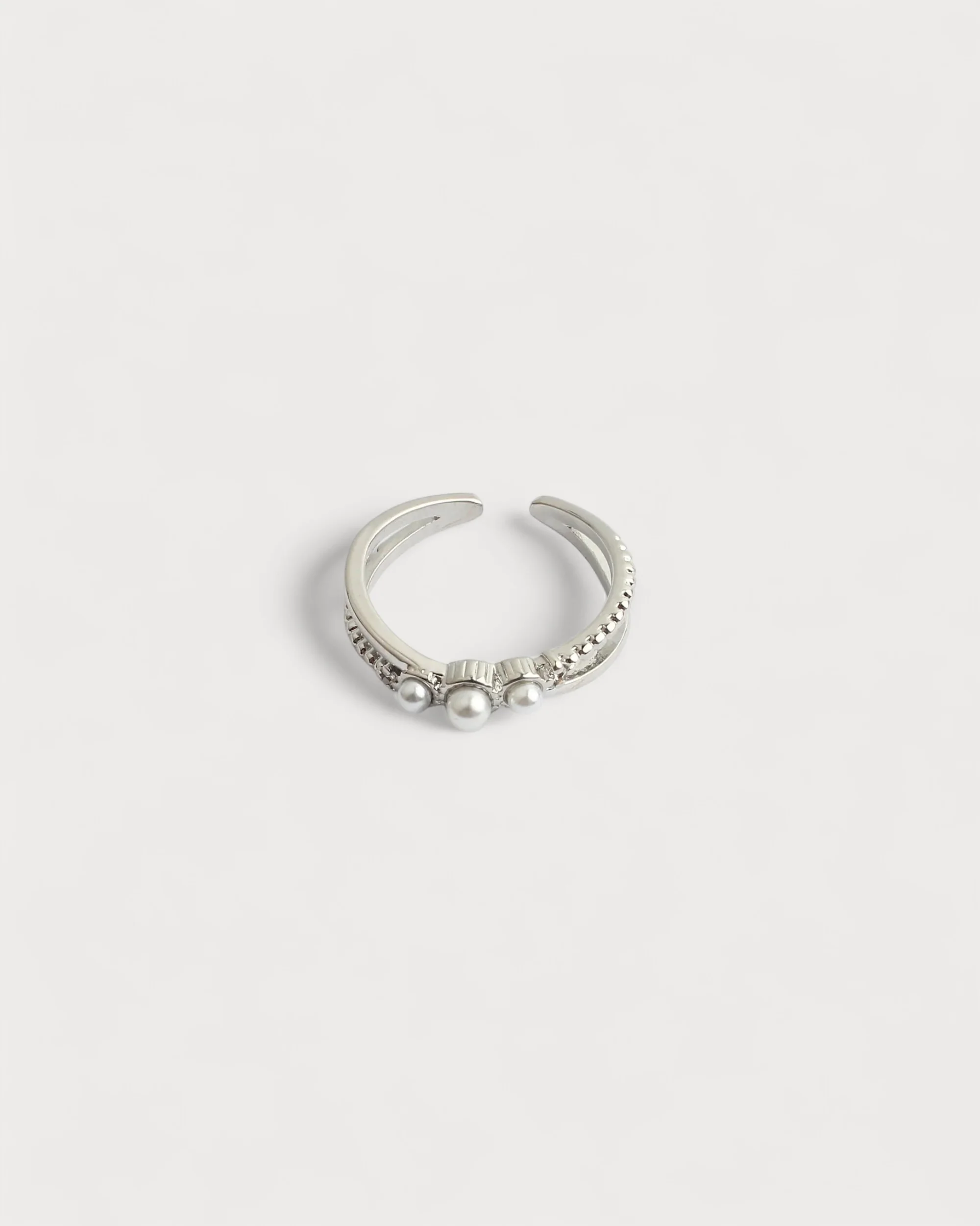 Trois Perles - Ring - Stainless Steel - Adjustable - Image 3