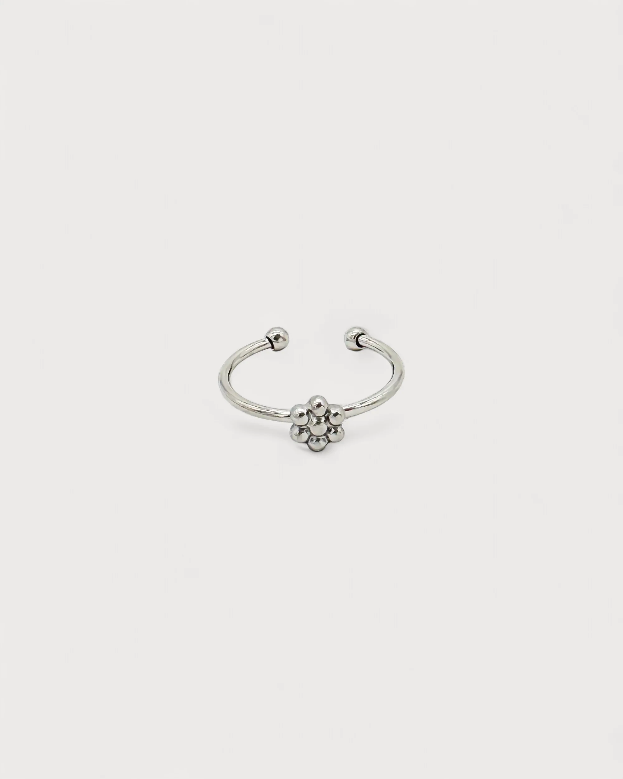 Une Petite Fleur - Ring - Stainless Steel - Adjustable - Image 3