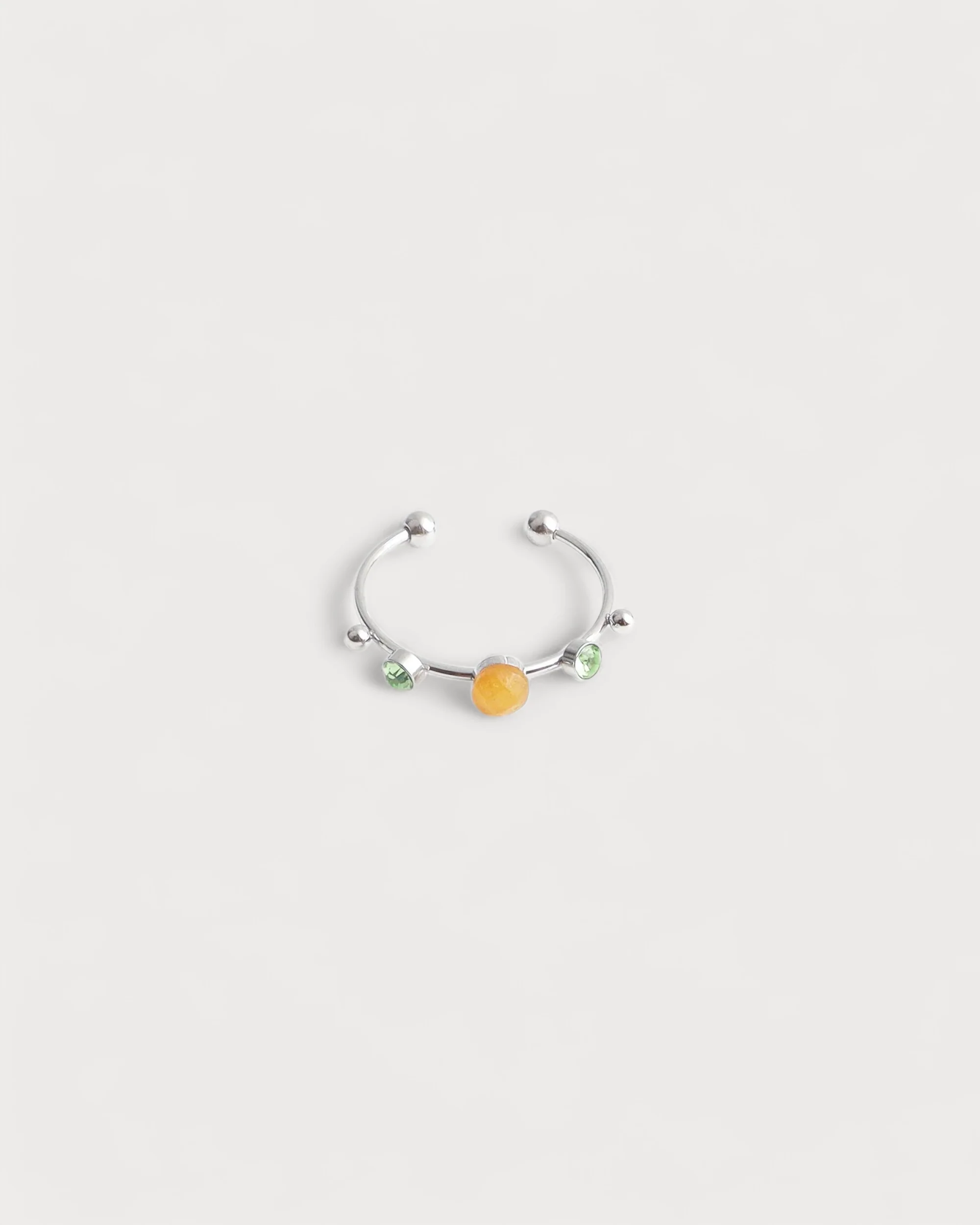 Victoria - Ring – Stainless Steel – Natural Stone – Adjustable - Image 3