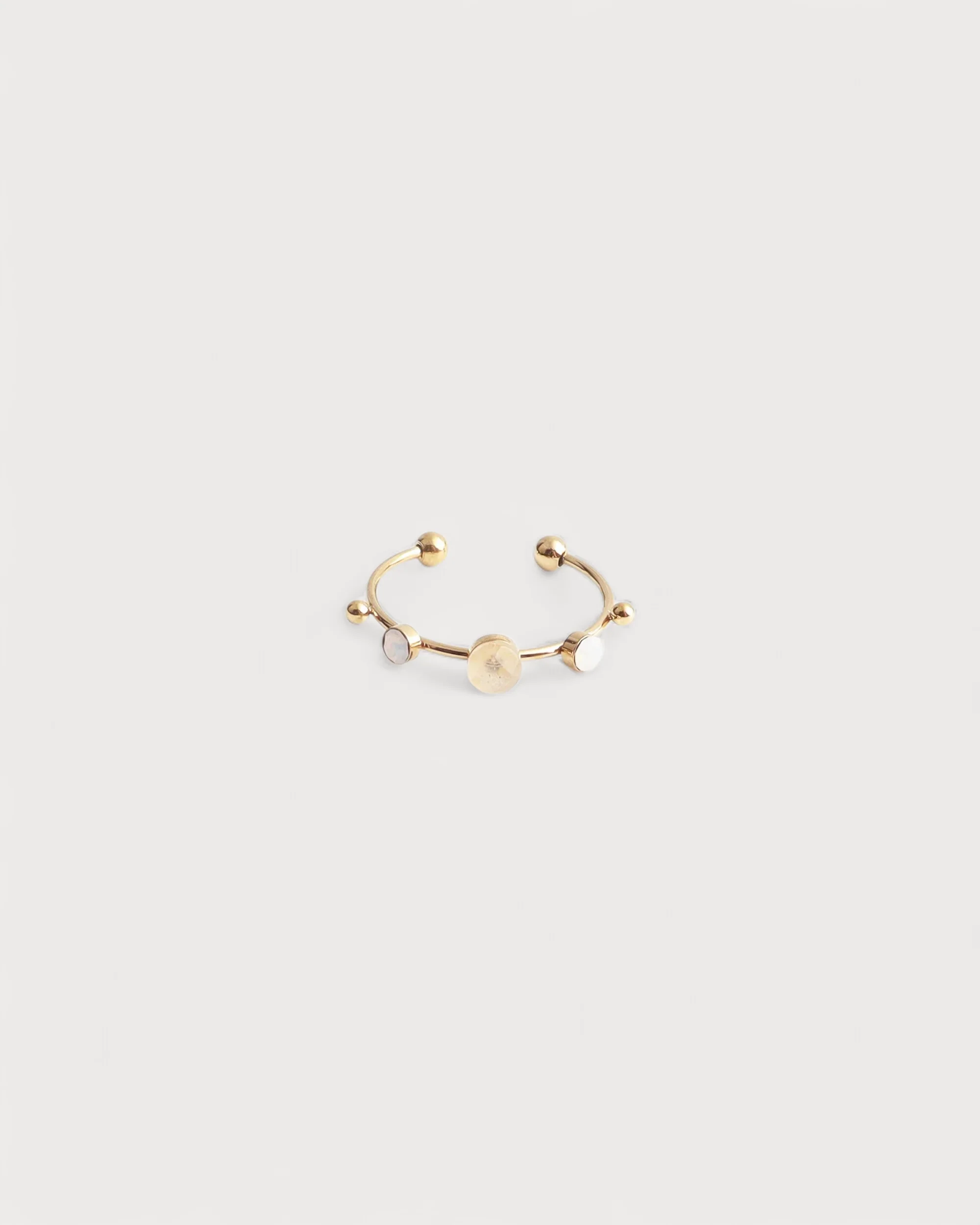 Victoria - Ring – Stainless Steel – Natural Stone – Adjustable - Image 5