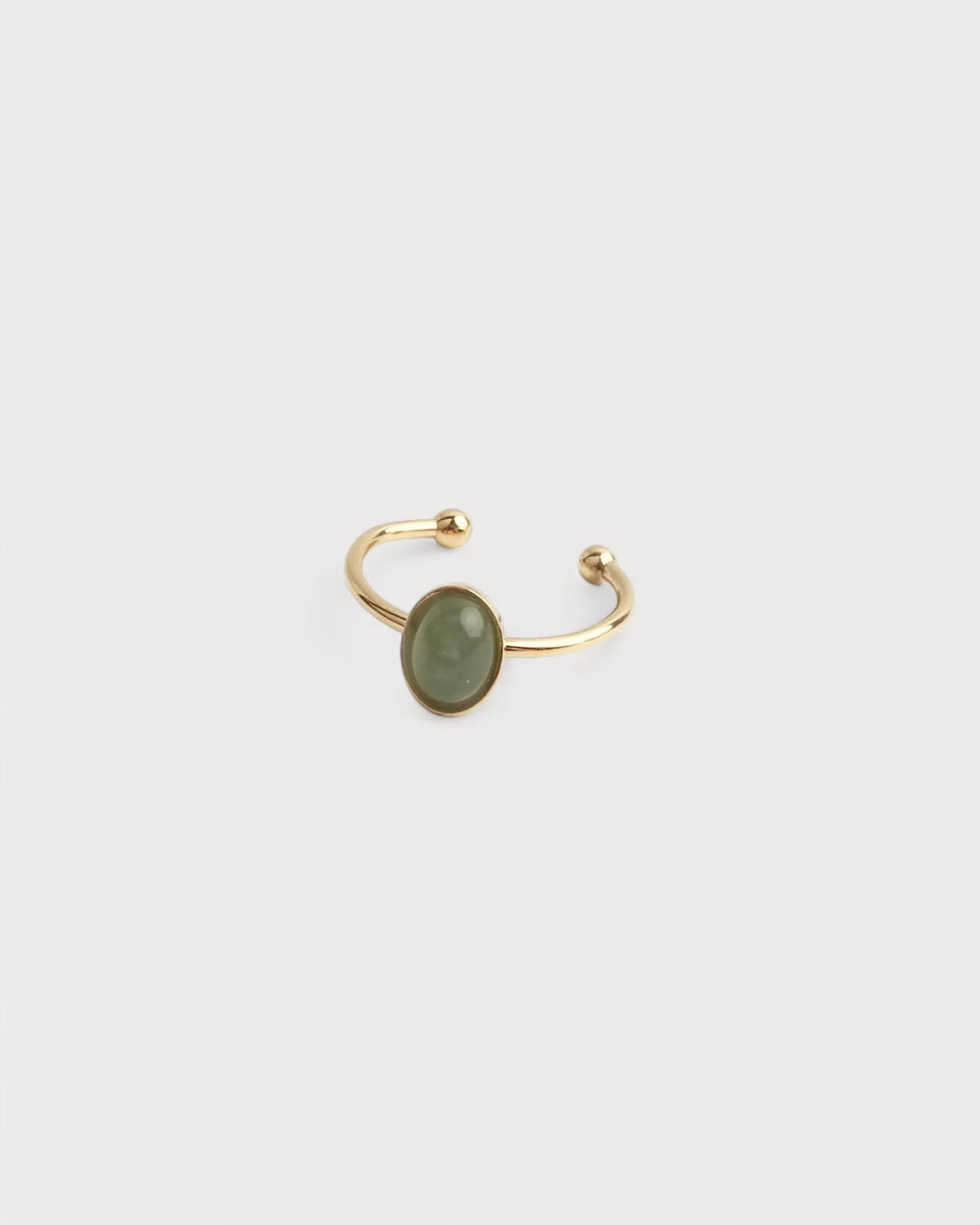 Vive - Ring - Natural Stone - Stainless Steel - Adjustable