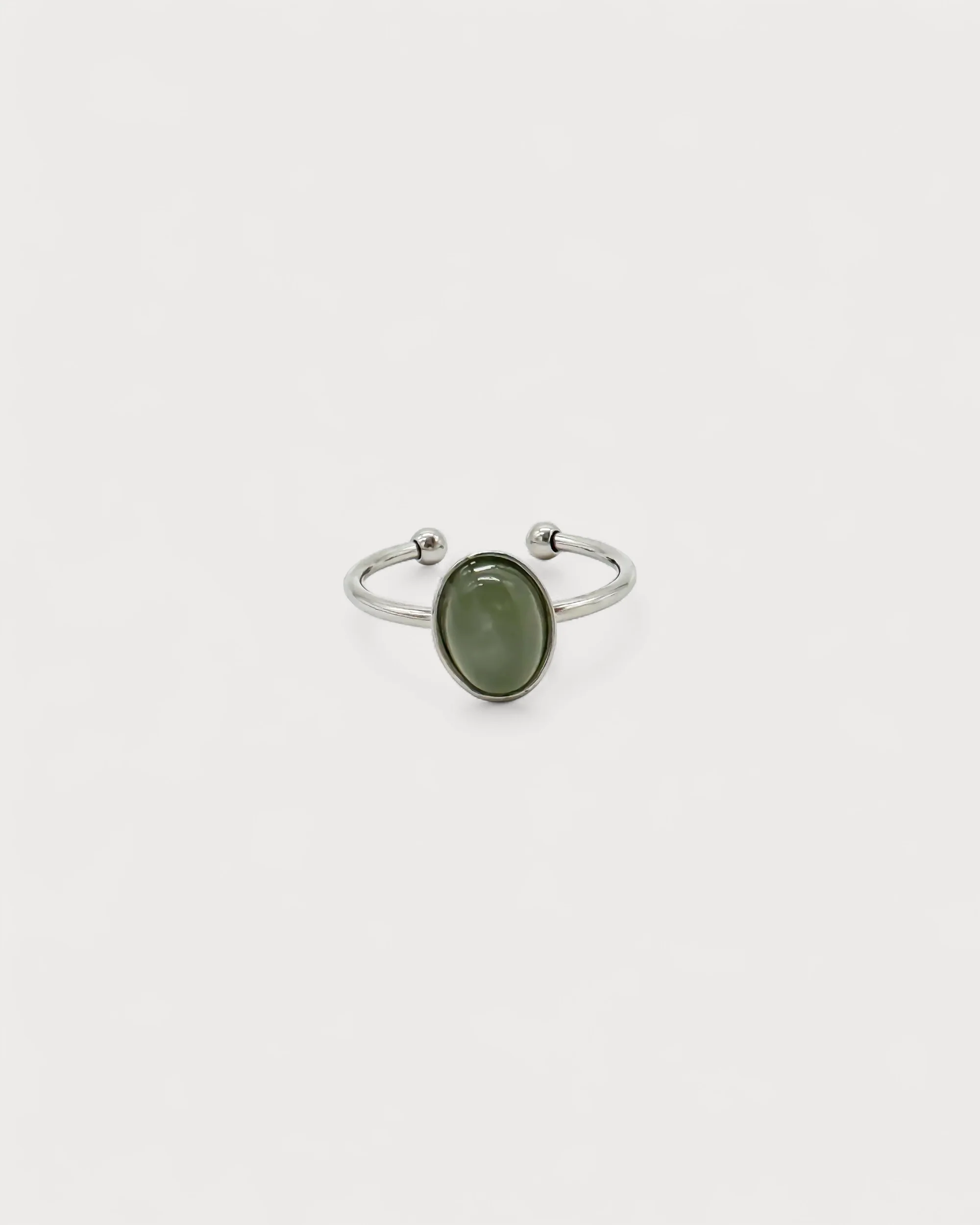 Vive - Ring - Natural Stone - Stainless Steel - Adjustable - Image 15