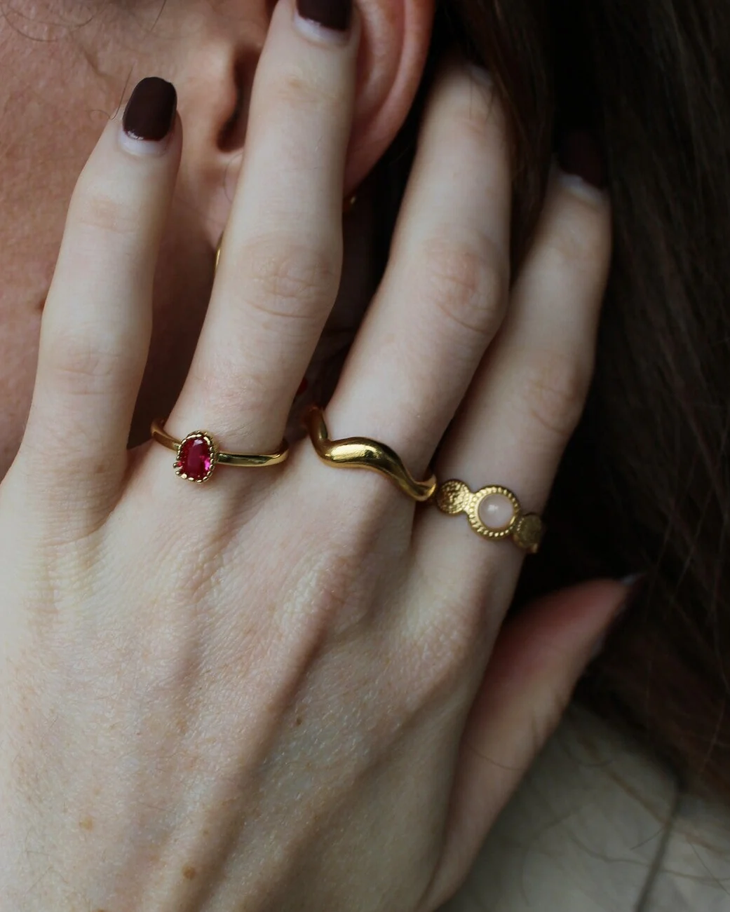 Waves - Ring - Stainless Steel - Adjustable - Image 4