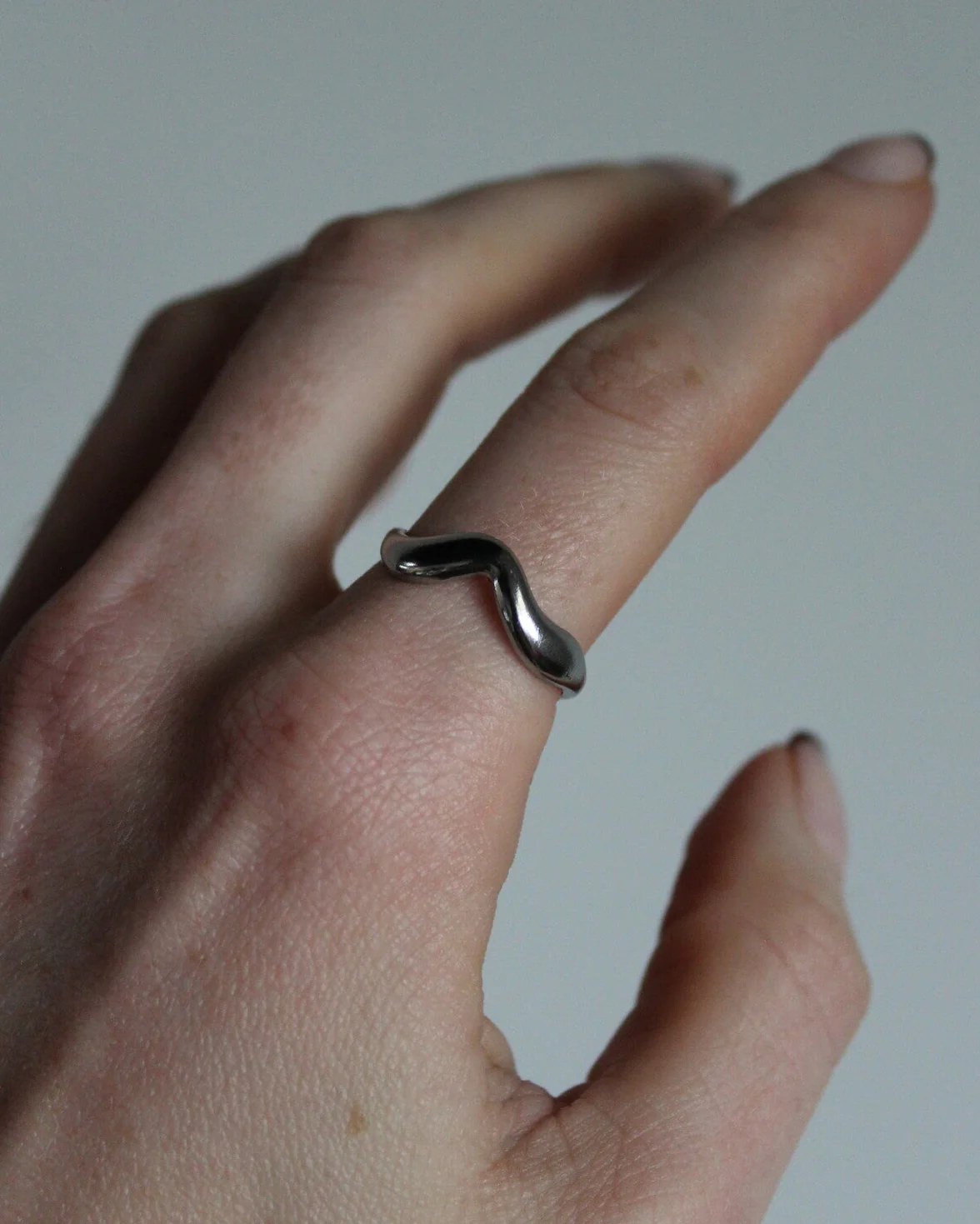 Waves - Ring - Stainless Steel - Adjustable - Image 8