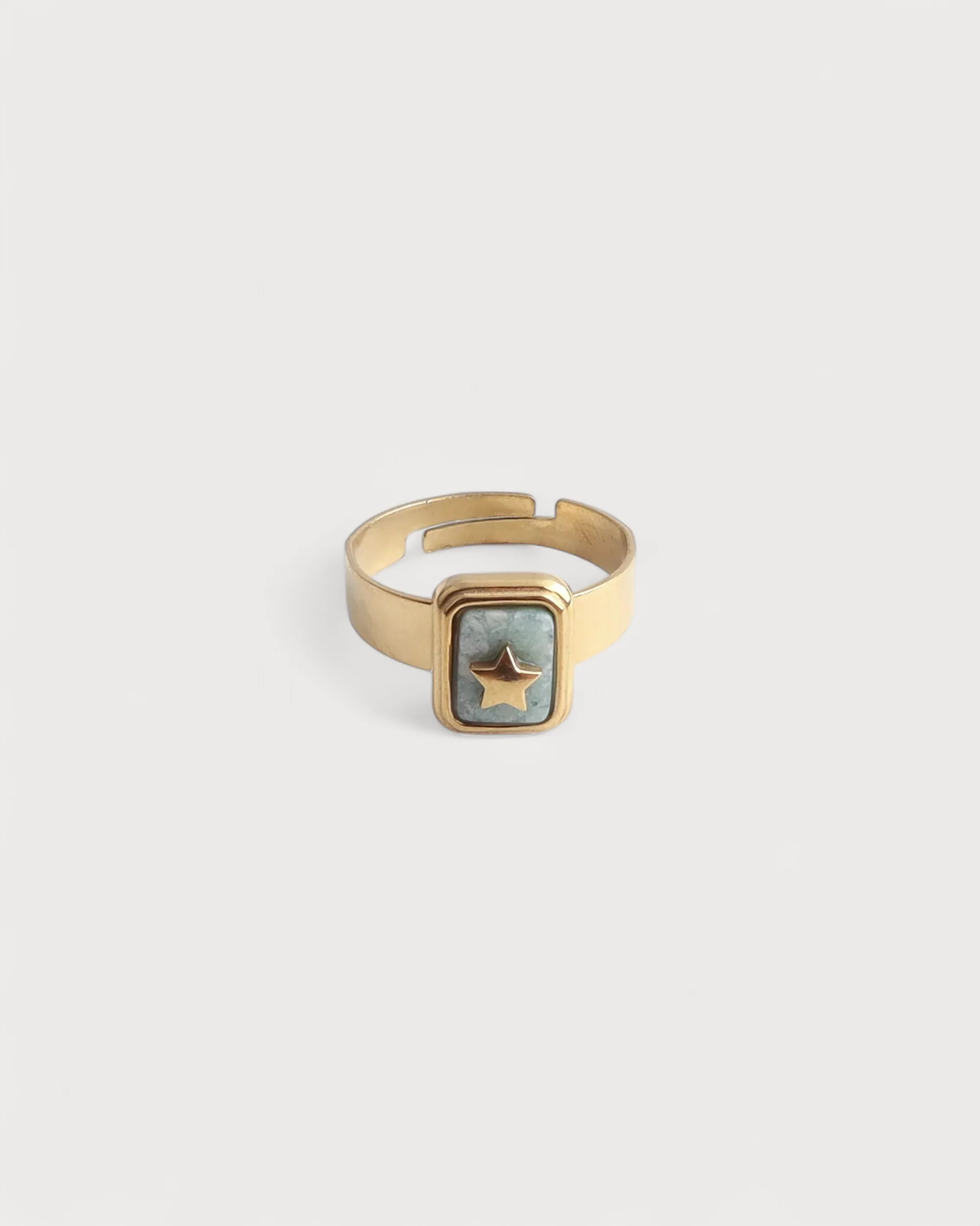 Yasmin - Ring - Natural Stone - Stainless Steel - Adjustable - Image 10