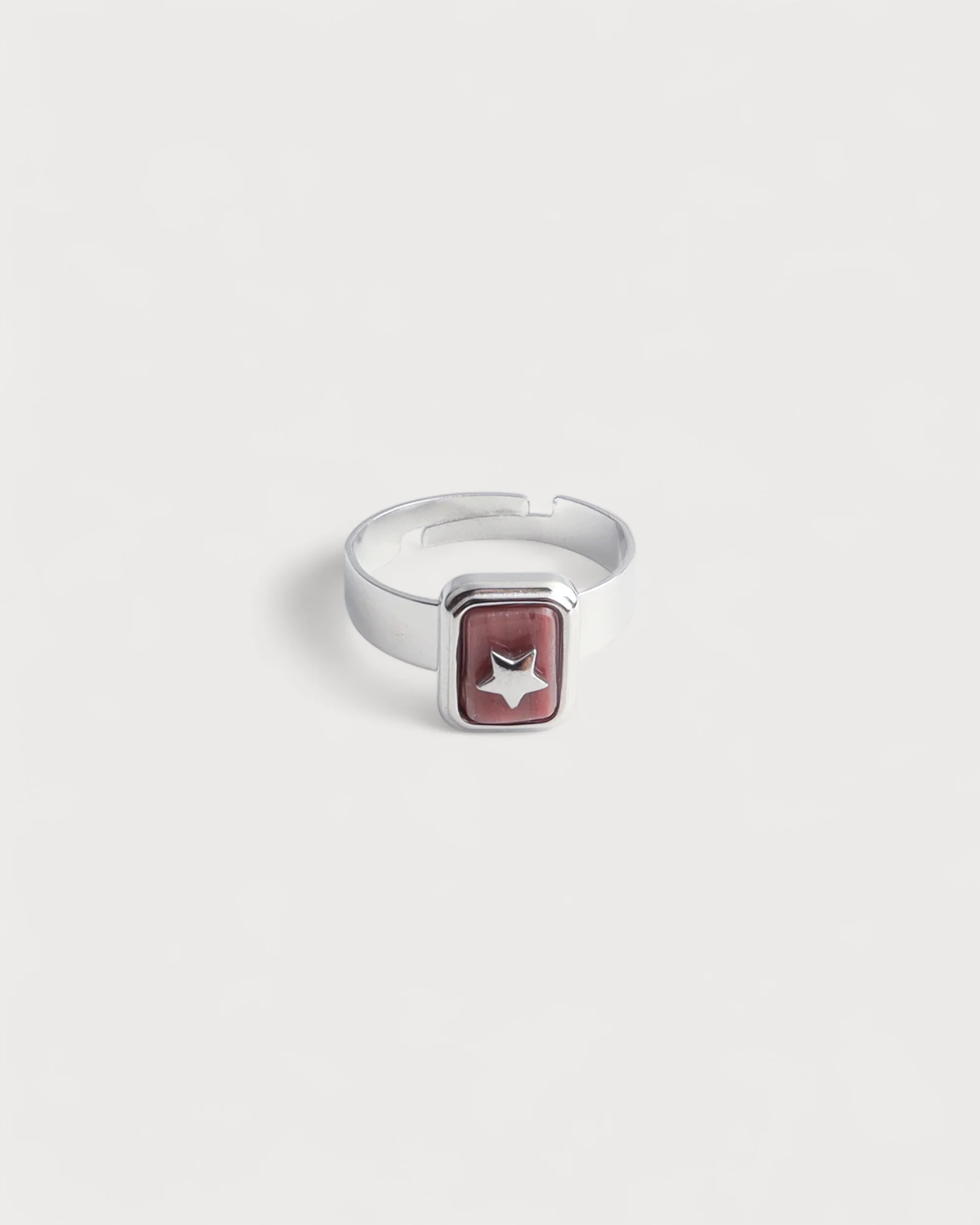 Yasmin - Ring - Natural Stone - Stainless Steel - Adjustable - Image 3