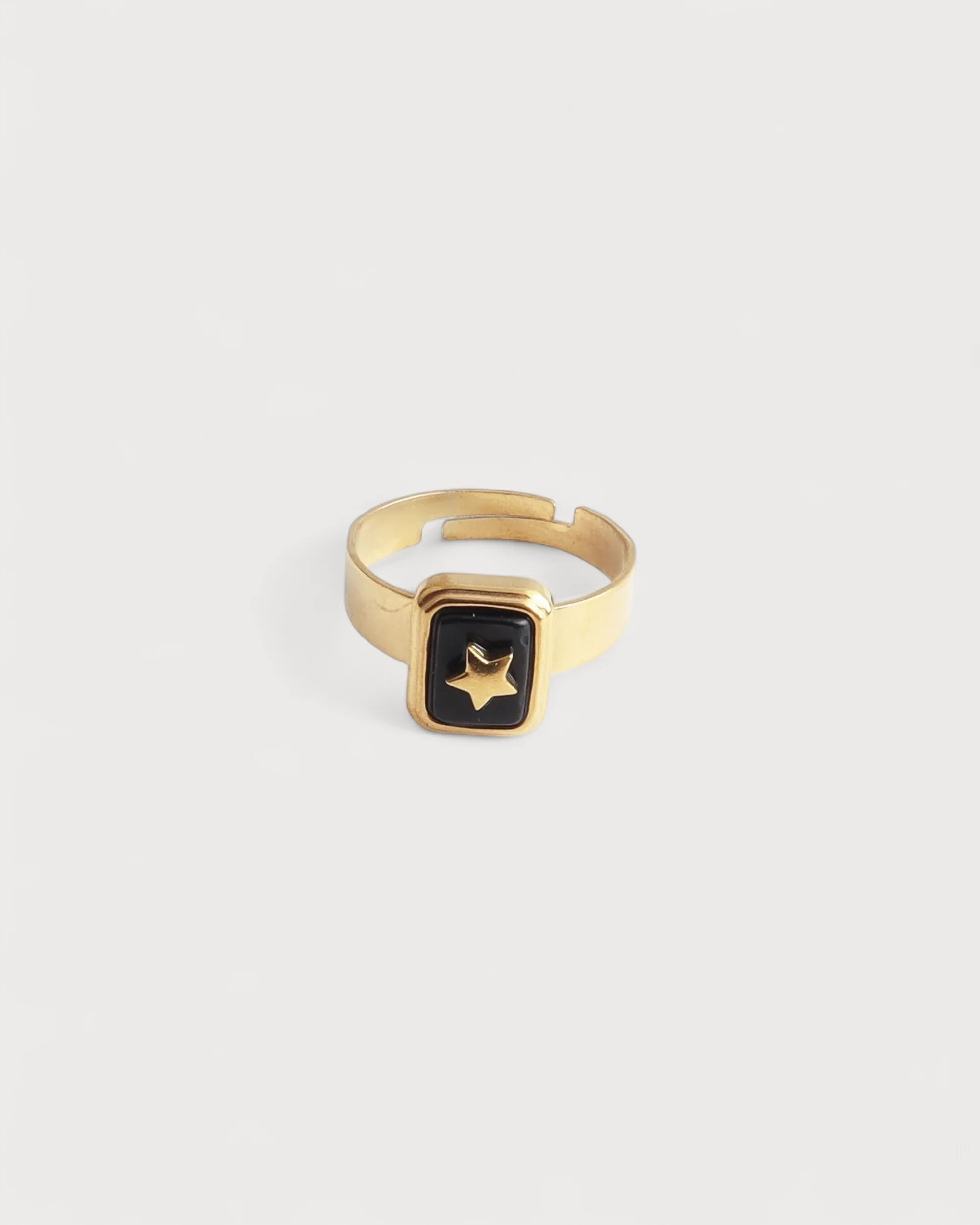 Yasmin - Ring - Natural Stone - Stainless Steel - Adjustable - Image 4